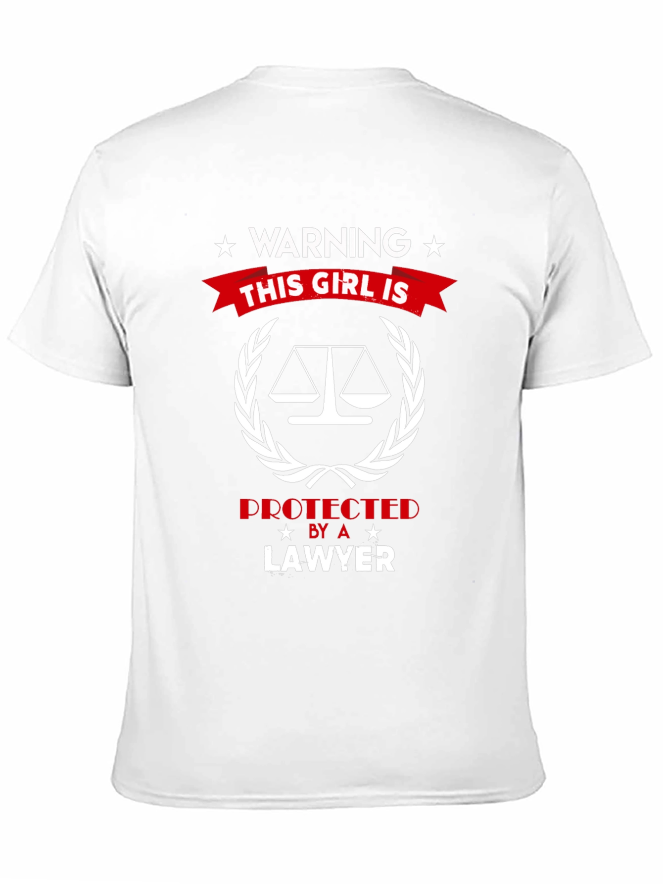 Black Warning: This Girl is Protected by a Lawyer T-Shirt view 11