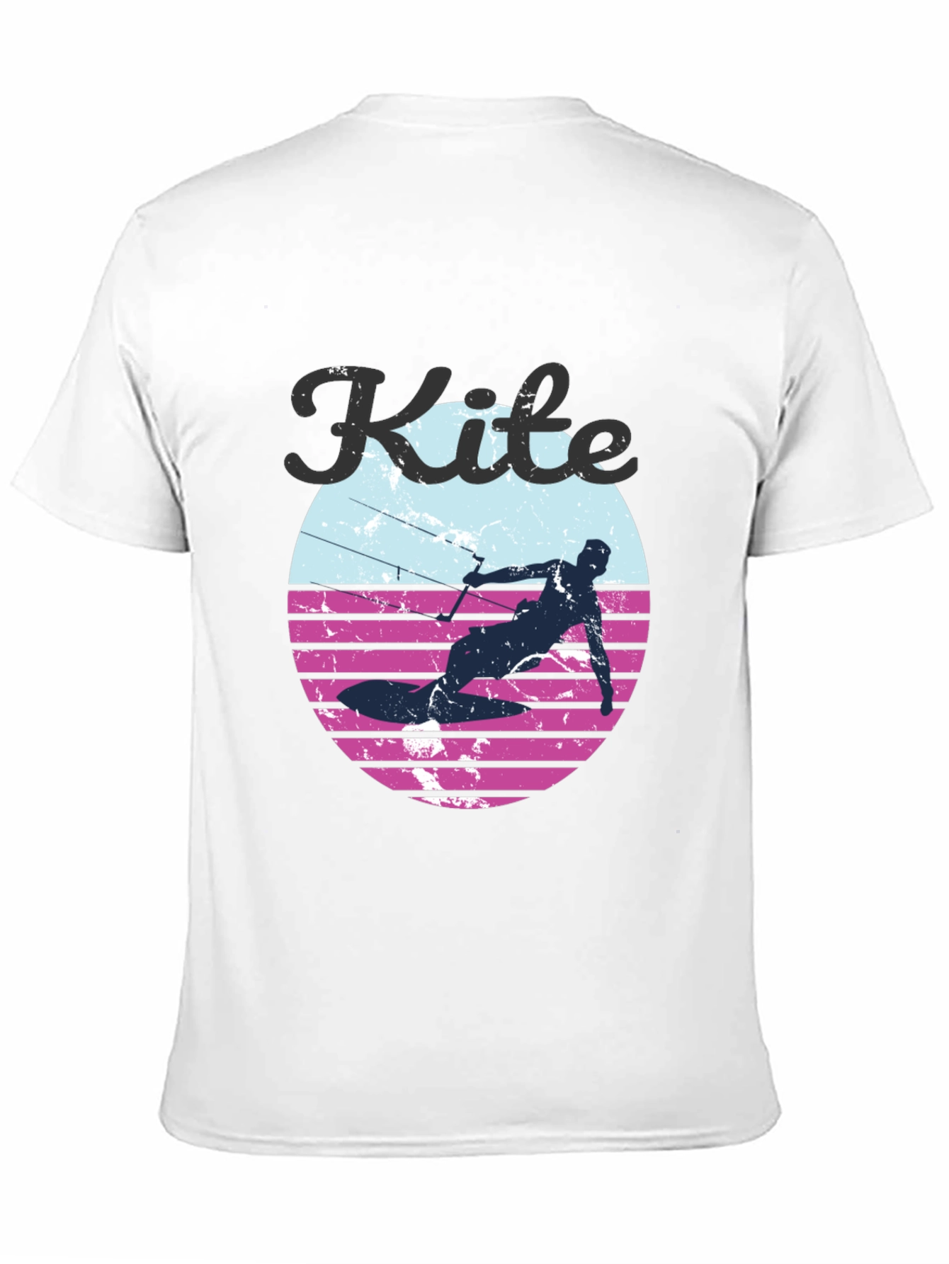 Black Kite Surfing Retro Graphic Tee view 11