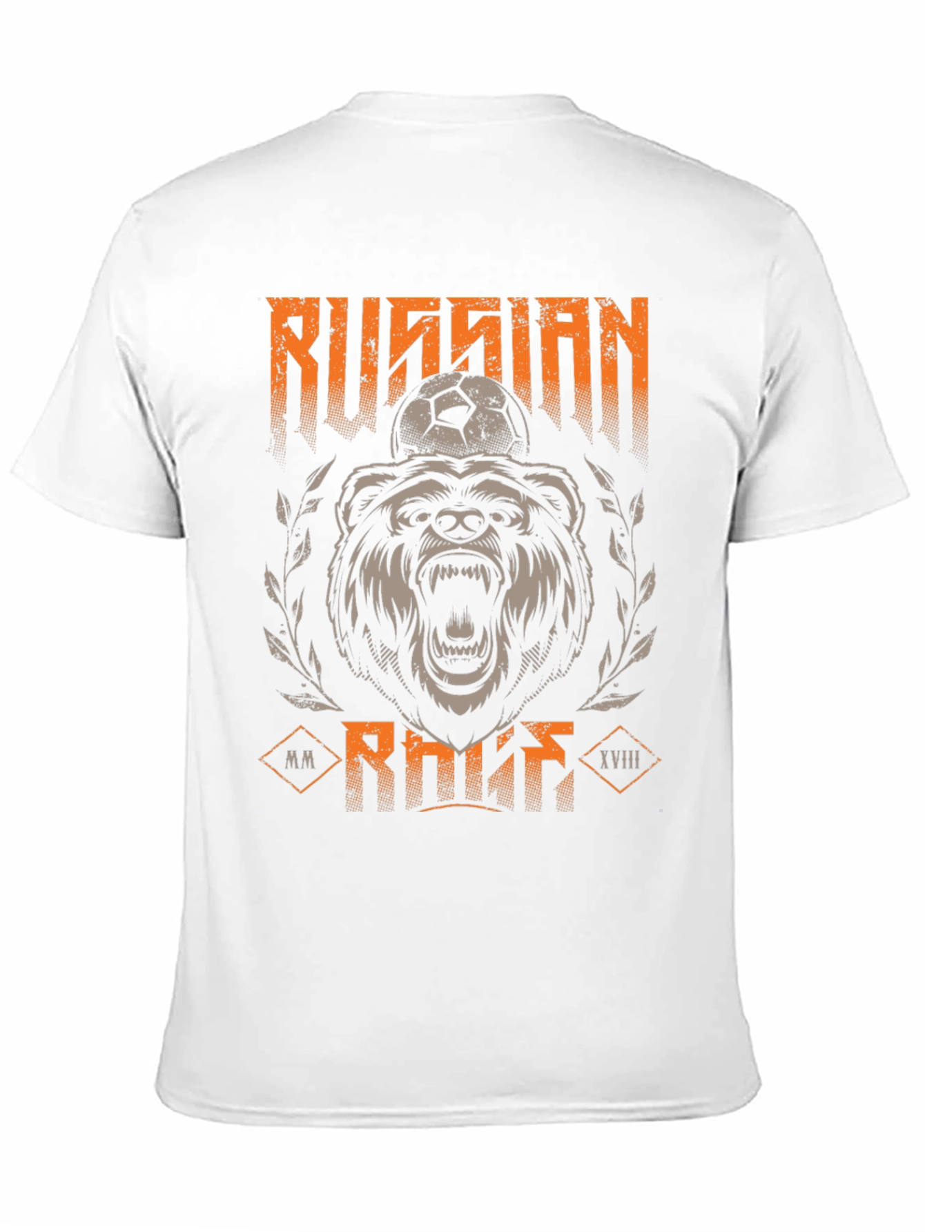 Black Russian Bear Soccer T-Shirt - Black Graphic Tee view 11