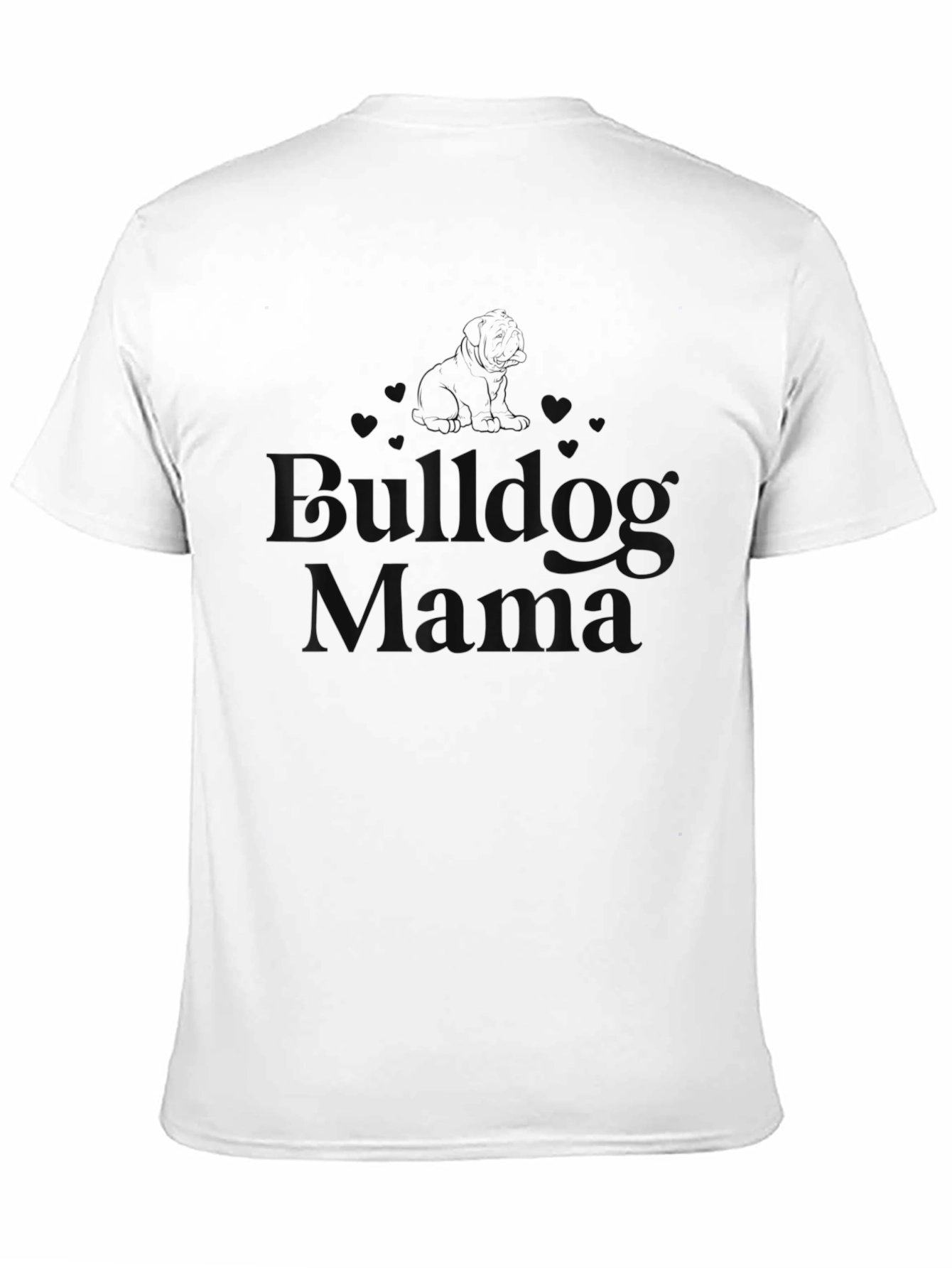 Black Bulldog Mama Black T-Shirt view 11