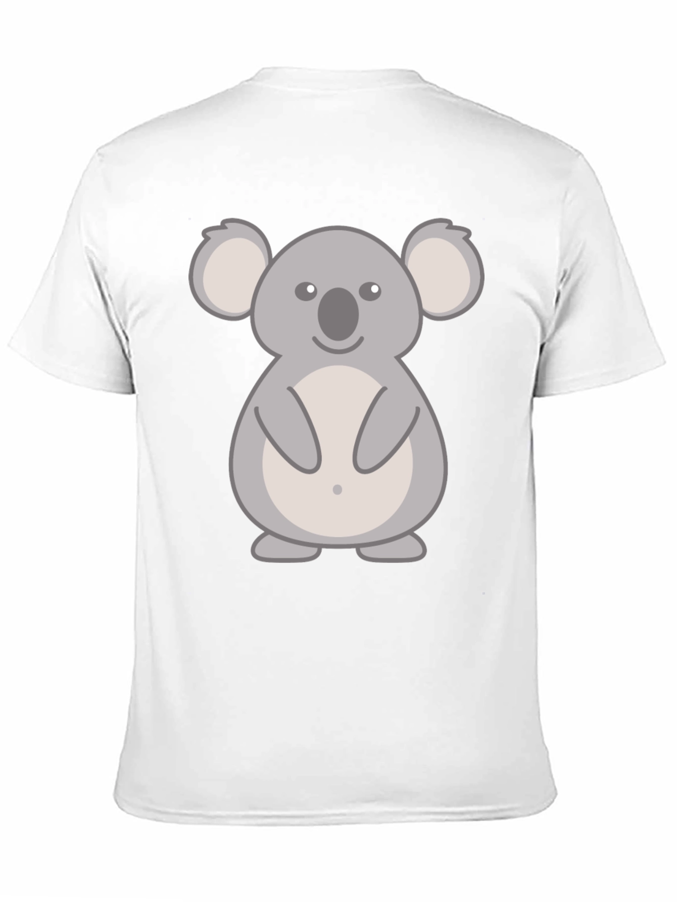 Black Cute Koala Graphic T-Shirt - Black Cotton Tee view 11