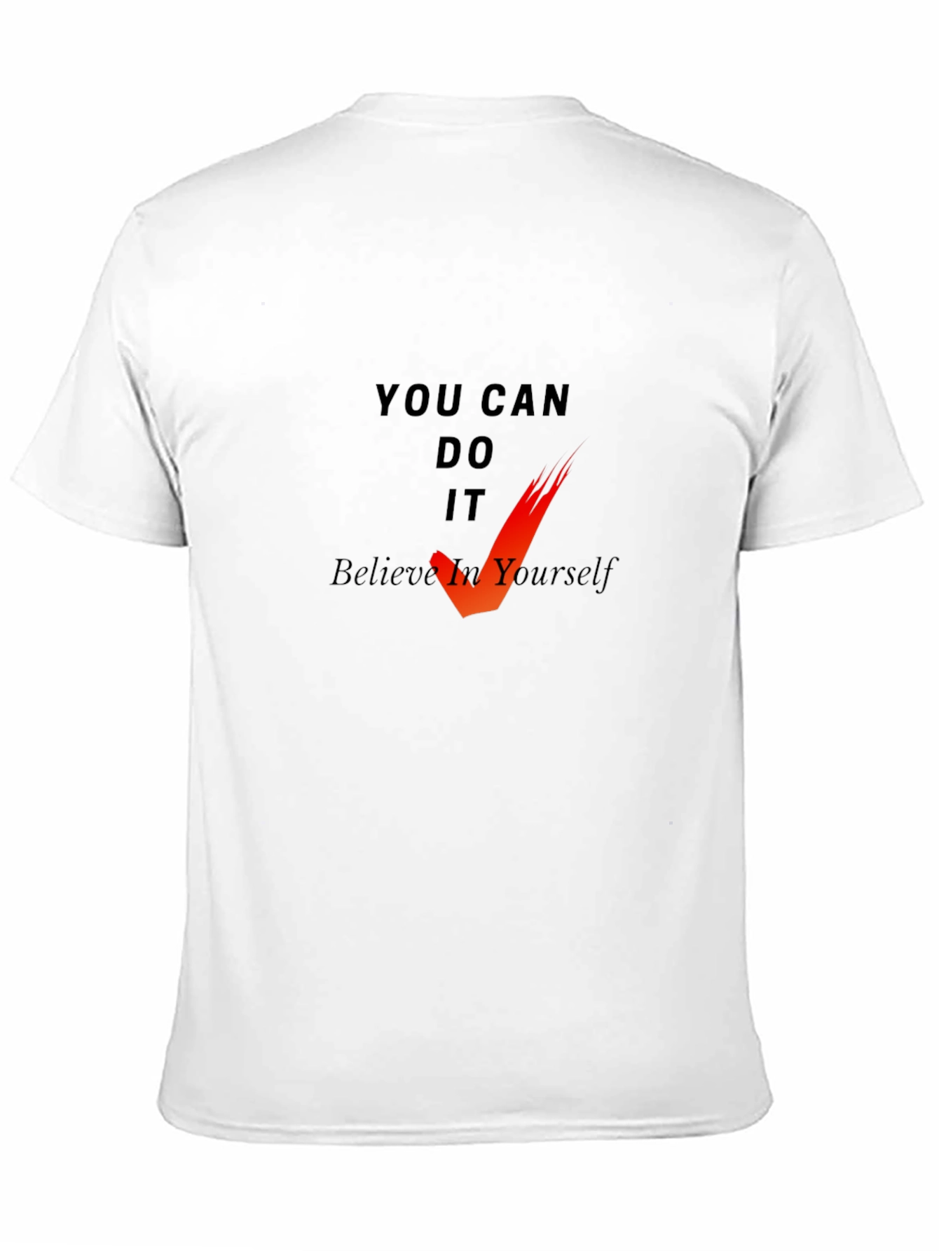 Black Believe In Yourself Graphic T-Shirt view 11