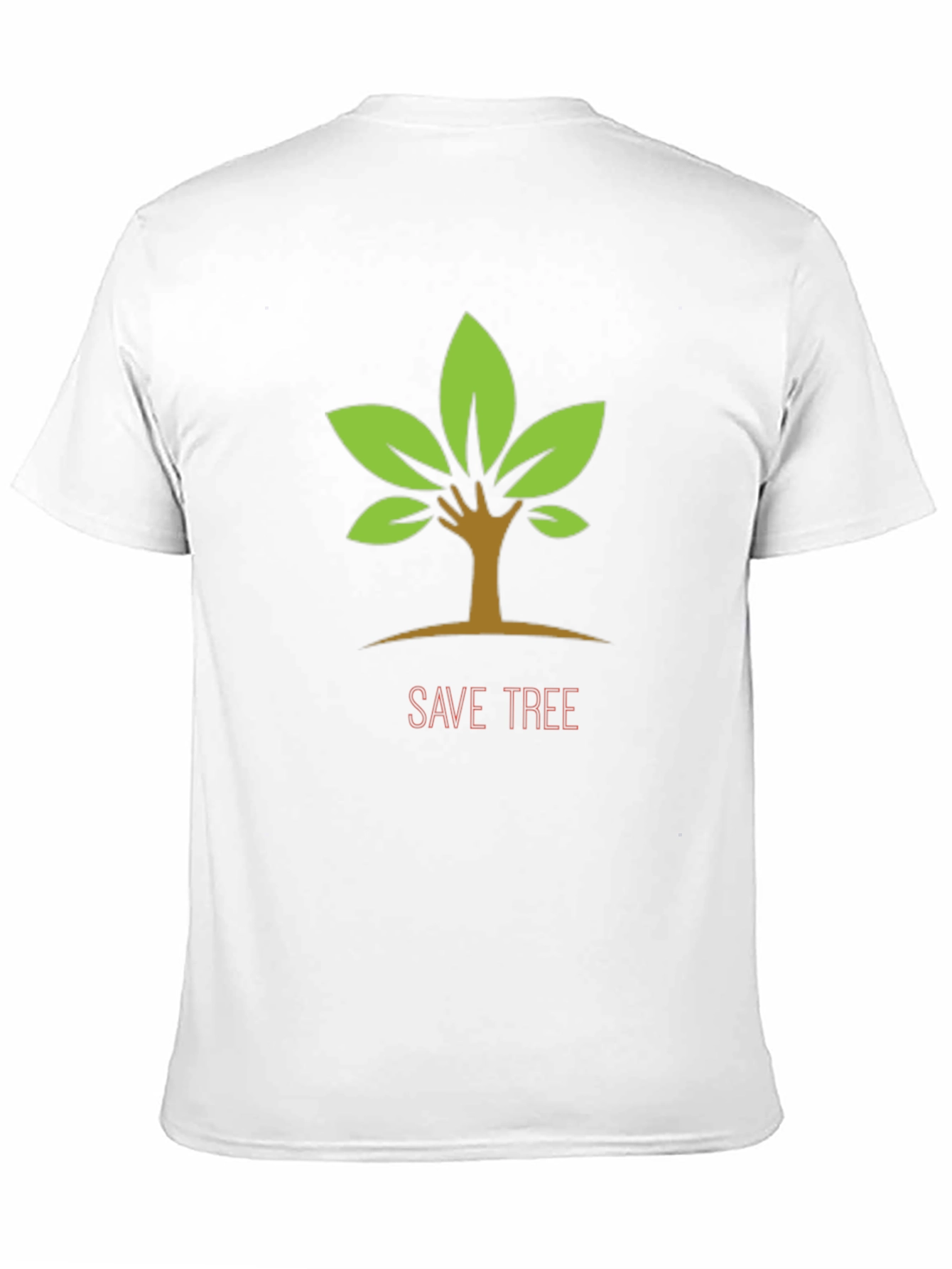 Black Eco-Friendly "Save Tree" Graphic Tee view 11