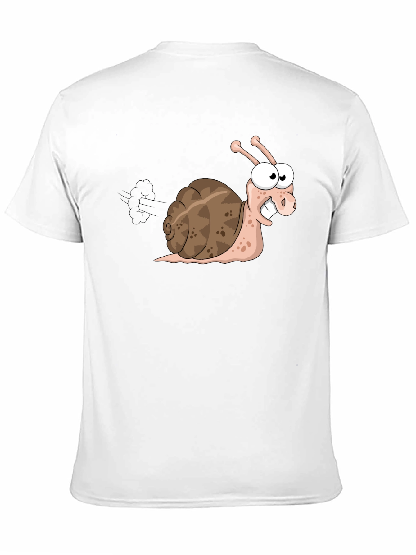 Black Funny Snail Cartoon Black T-Shirt view 11