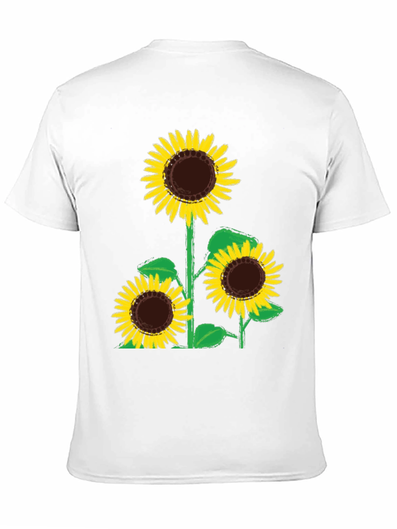 Black Sunflower Graphic Tee - Black Cotton T-Shirt view 11