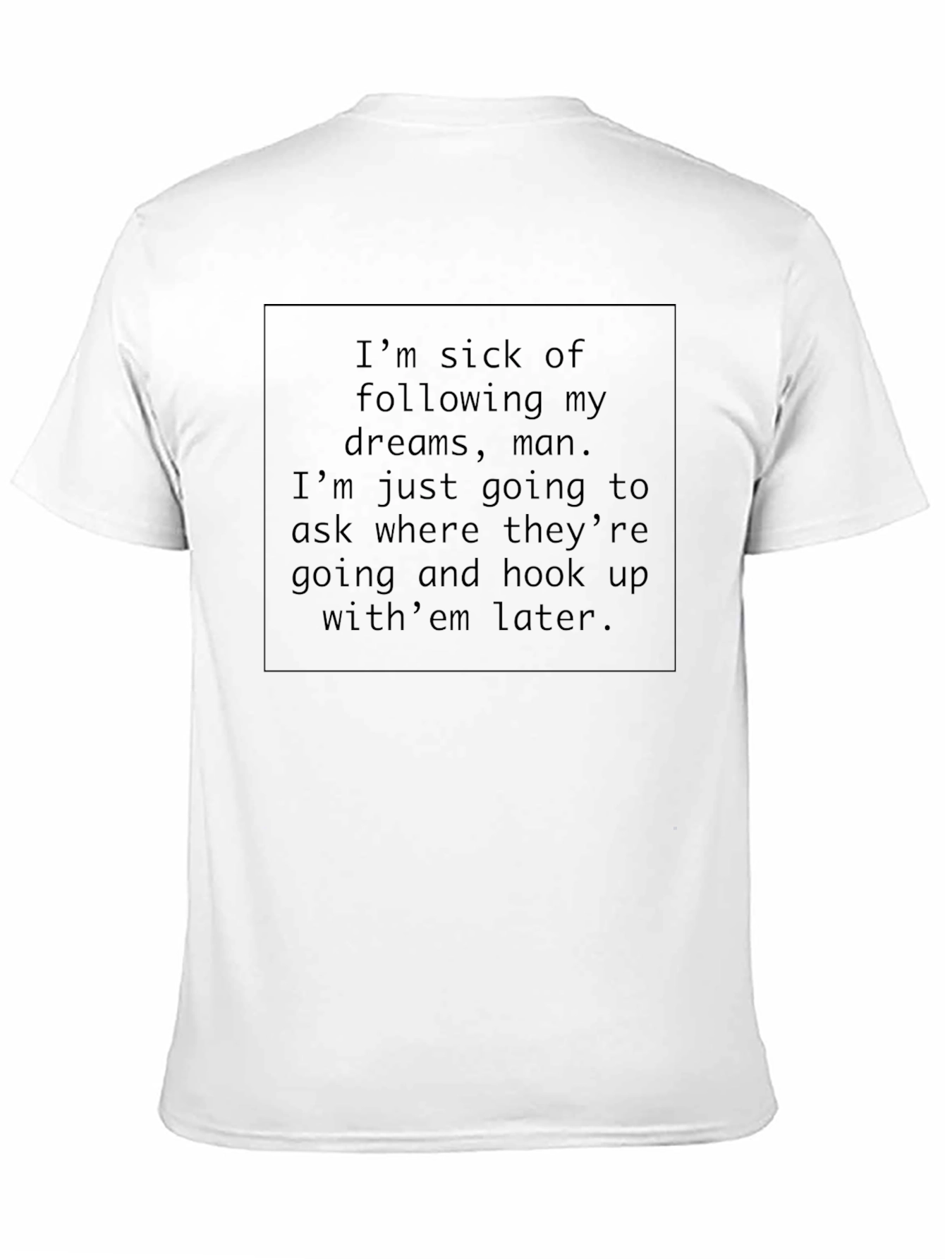 Black Funny Dream Chaser T-Shirt -  Men's Black Tee view 11