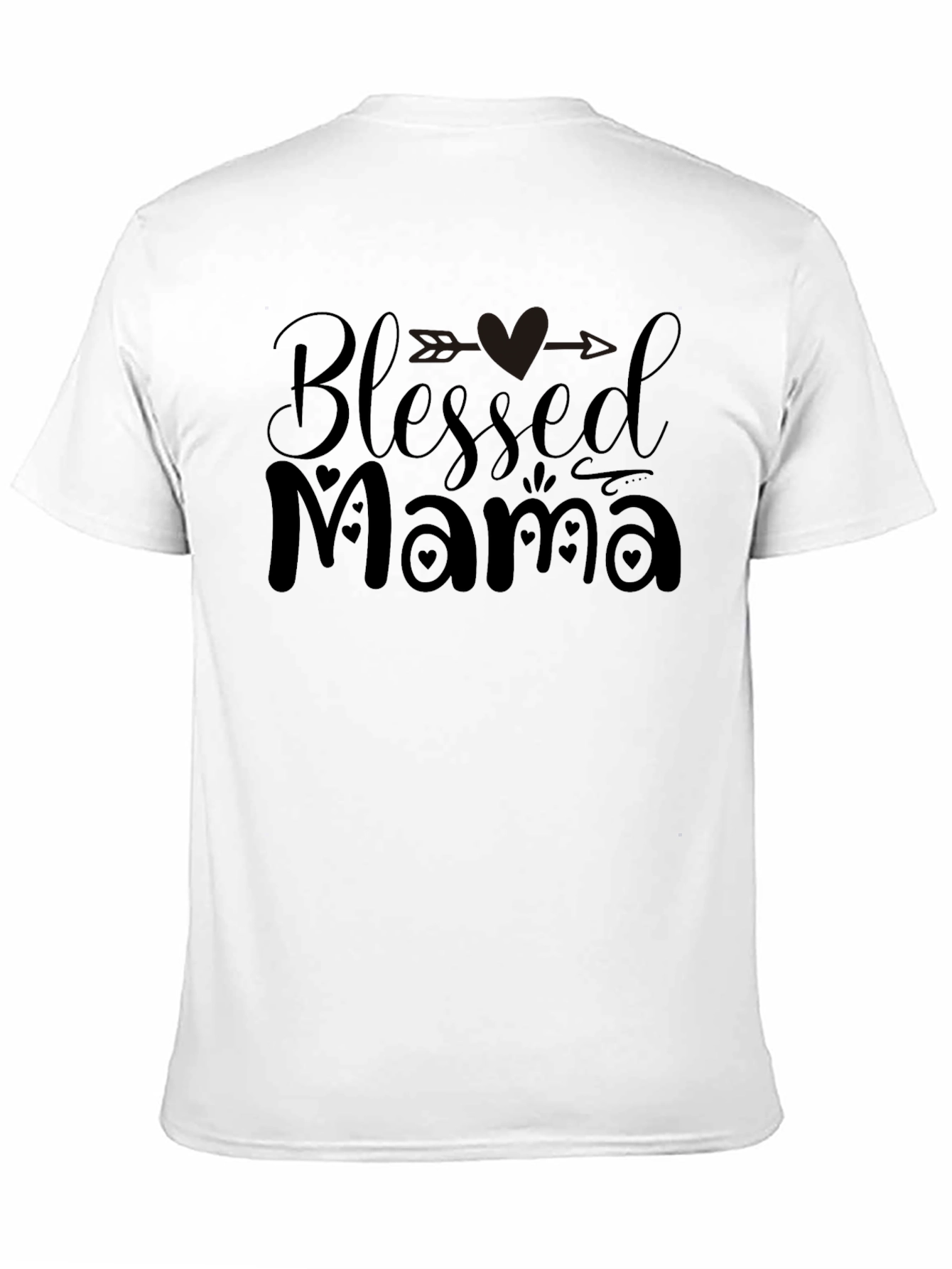 Black Blessed Mama Graphic Tee - Black view 11