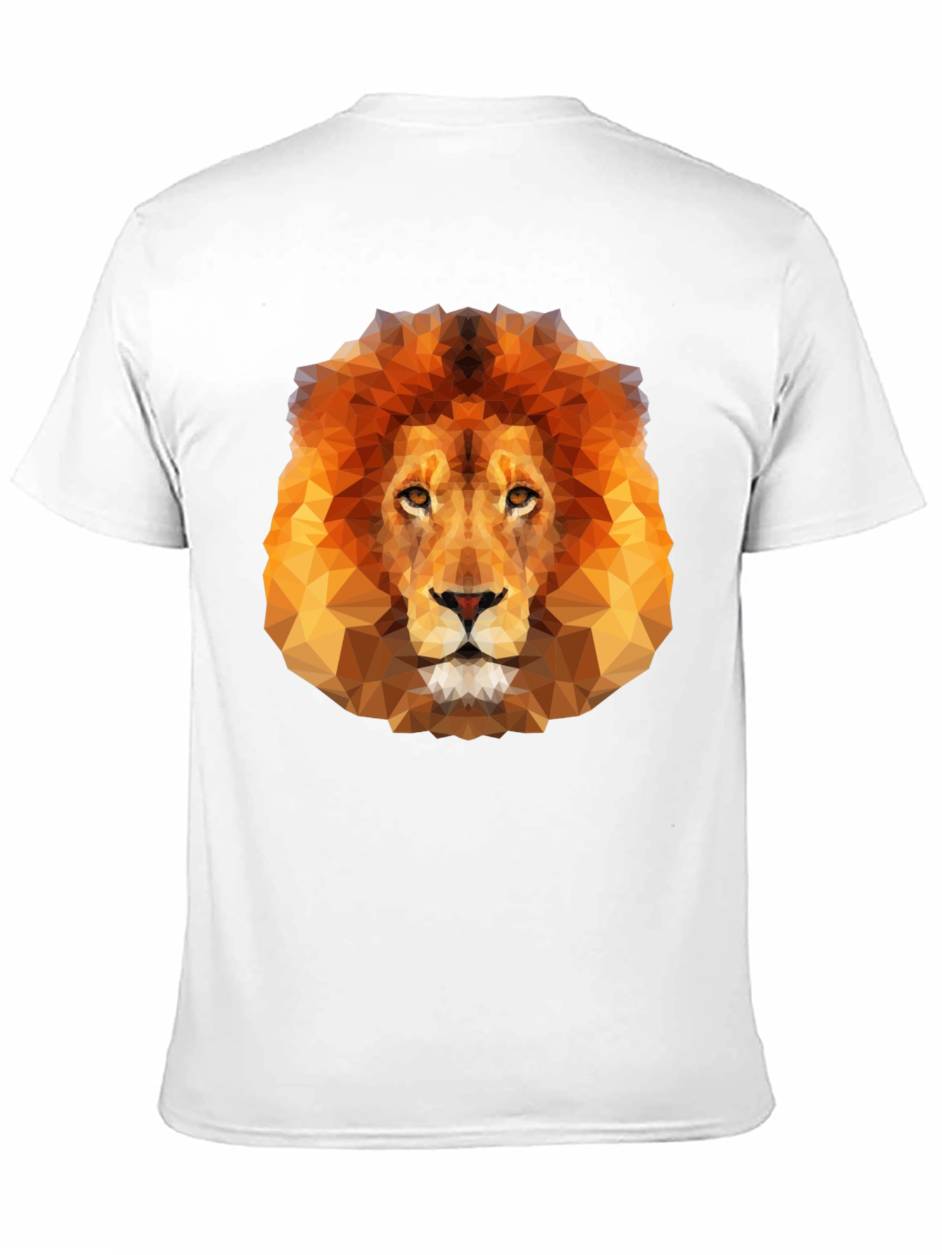 Black Geometric Lion Graphic Tee - Men's Black T-Shirt view 11