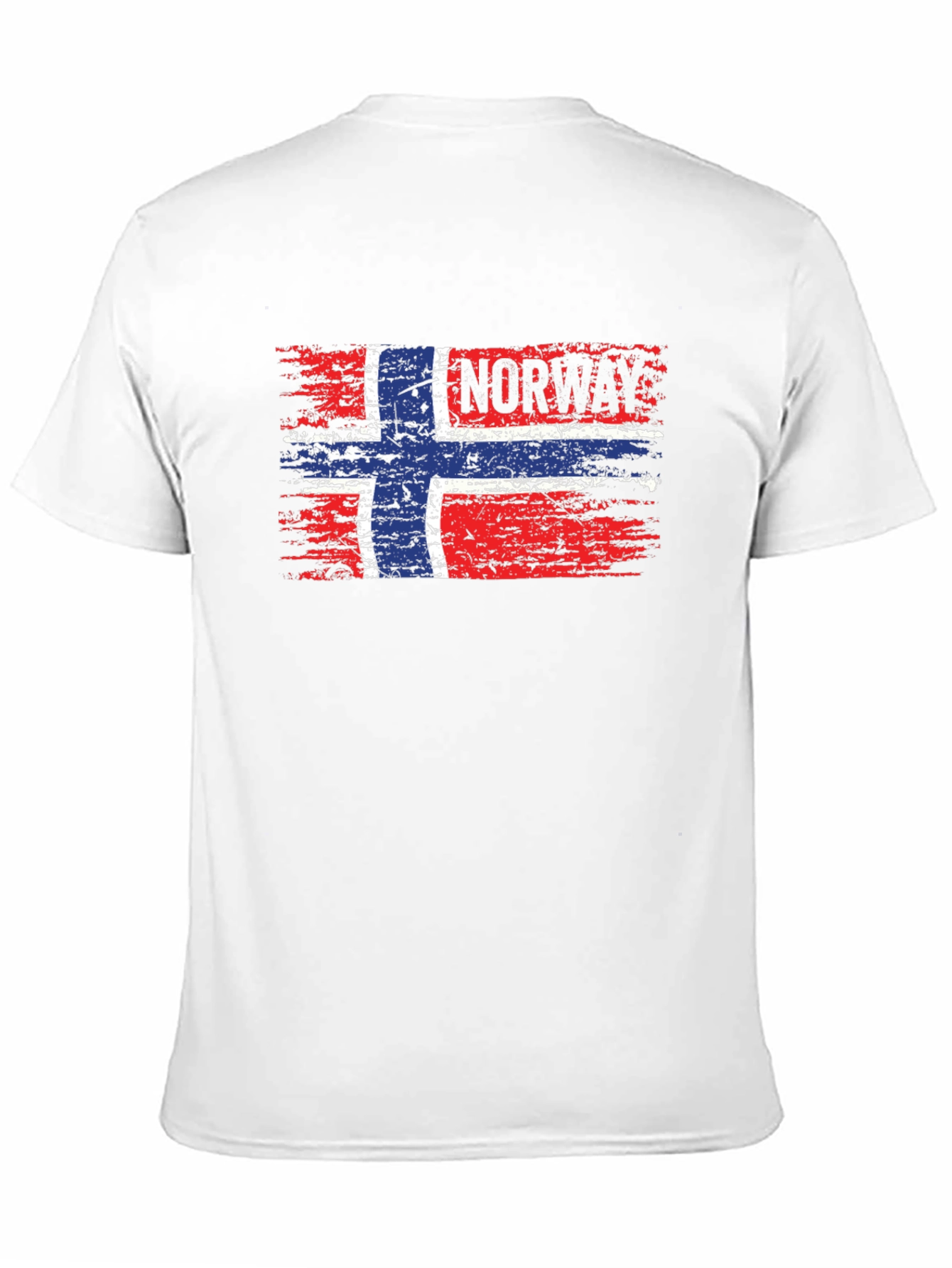 Norway Flag Distressed Black T-Shirt - 11