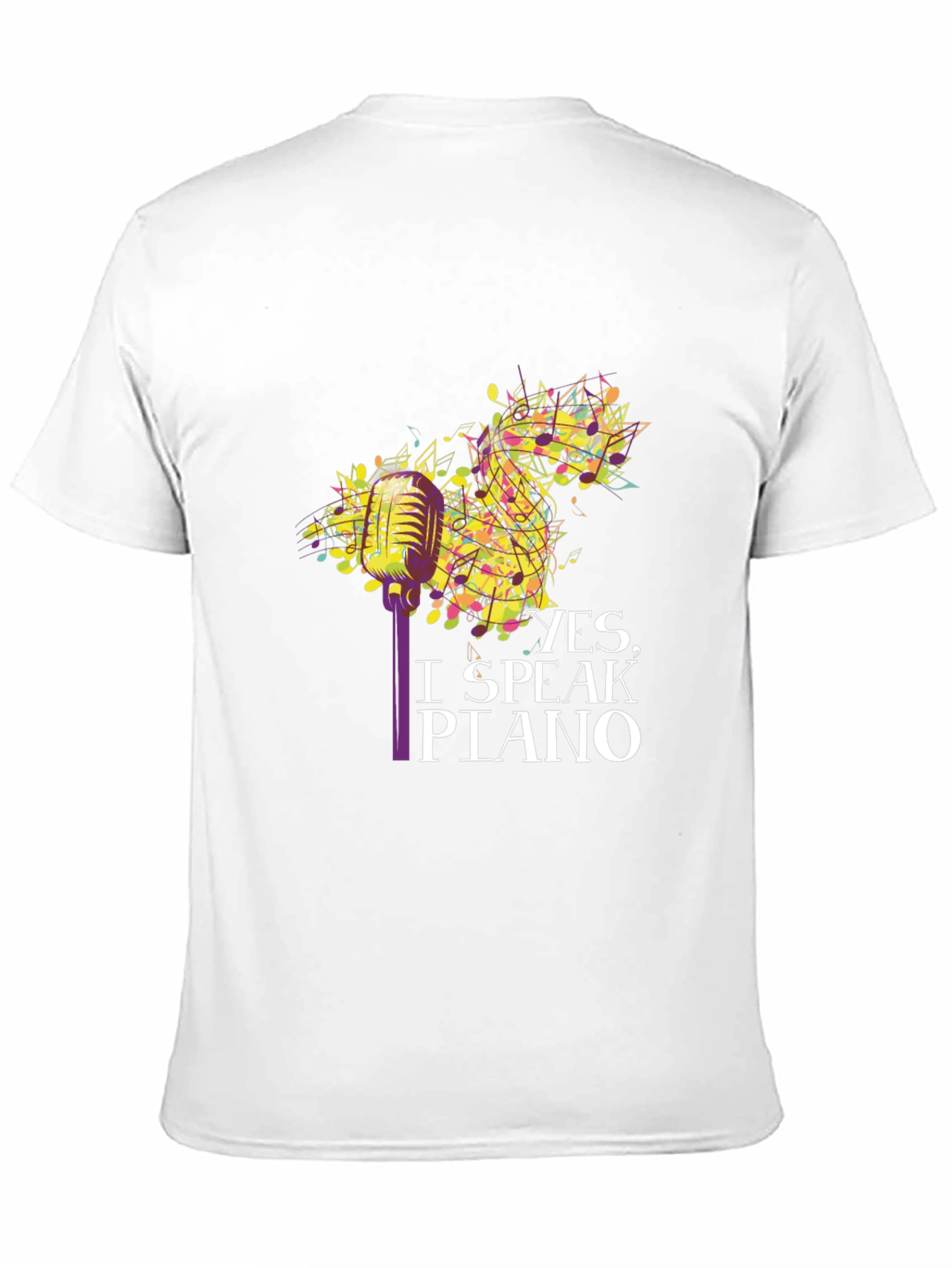 Black Yes, I Speak Piano T-Shirt view 11