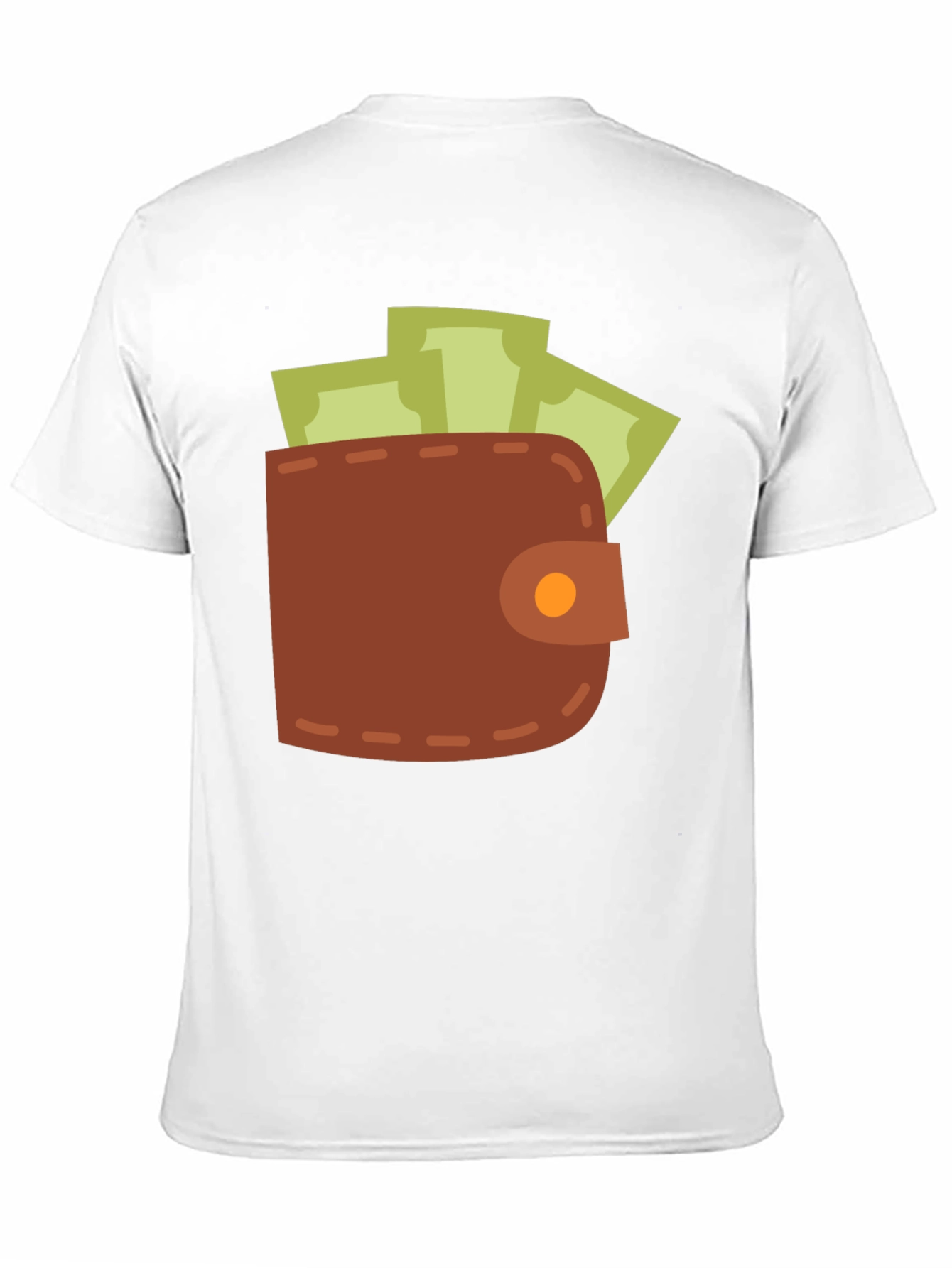 Black Wallet and Cash Graphic Black T-Shirt view 11