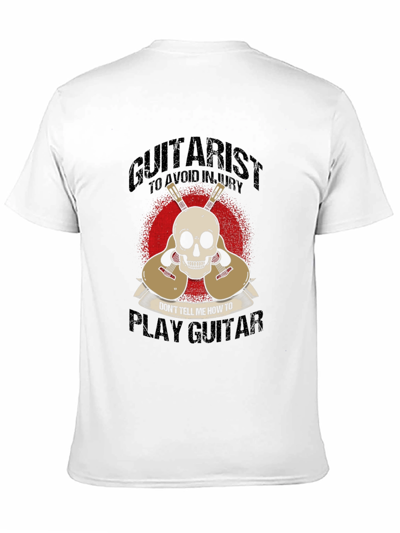 Black Guitarist Skull T-Shirt - Don't Tell Me How to Play view 11