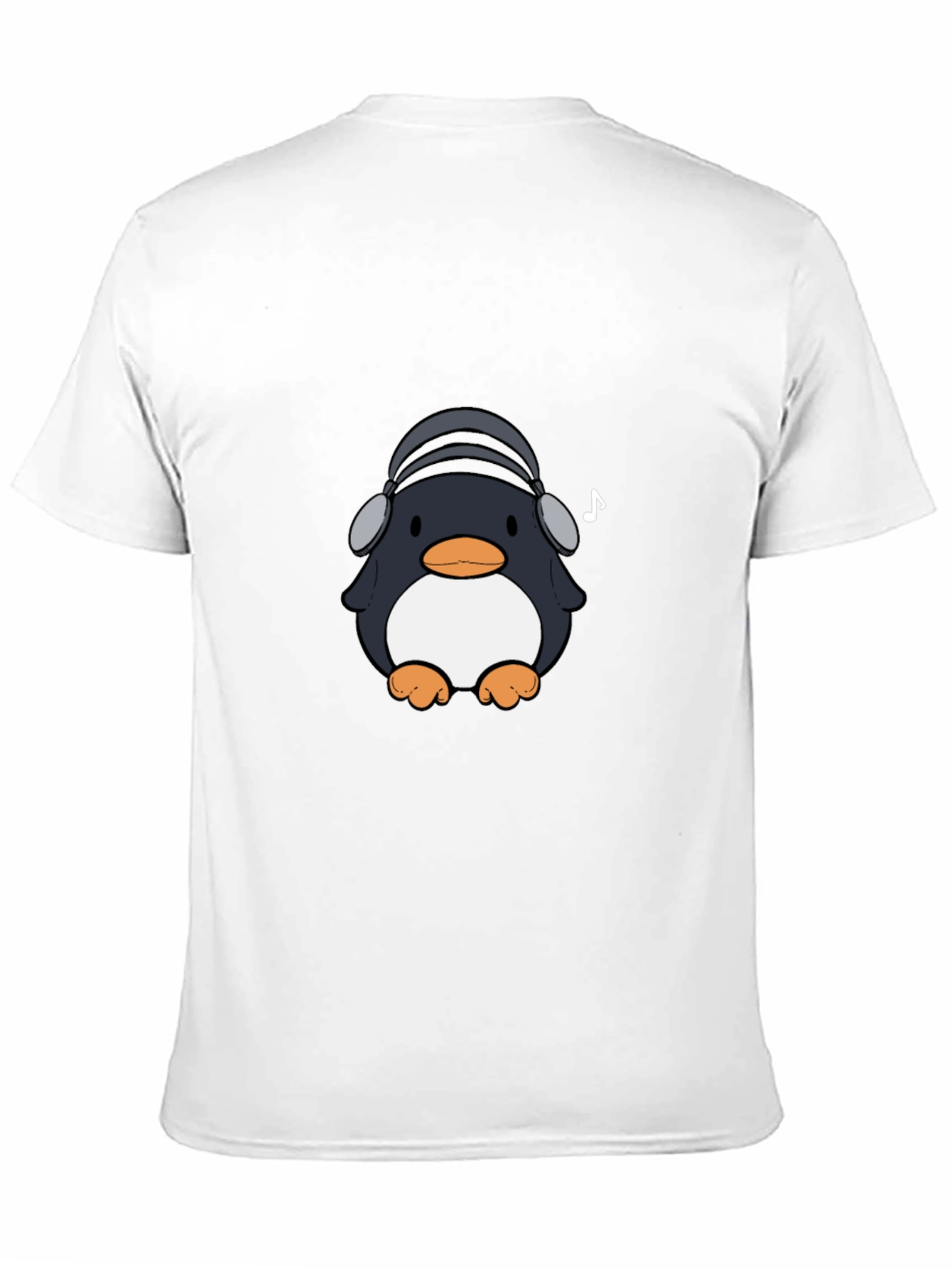 Black Penguin Headphones Graphic Tee - Cool & Stylish view 11
