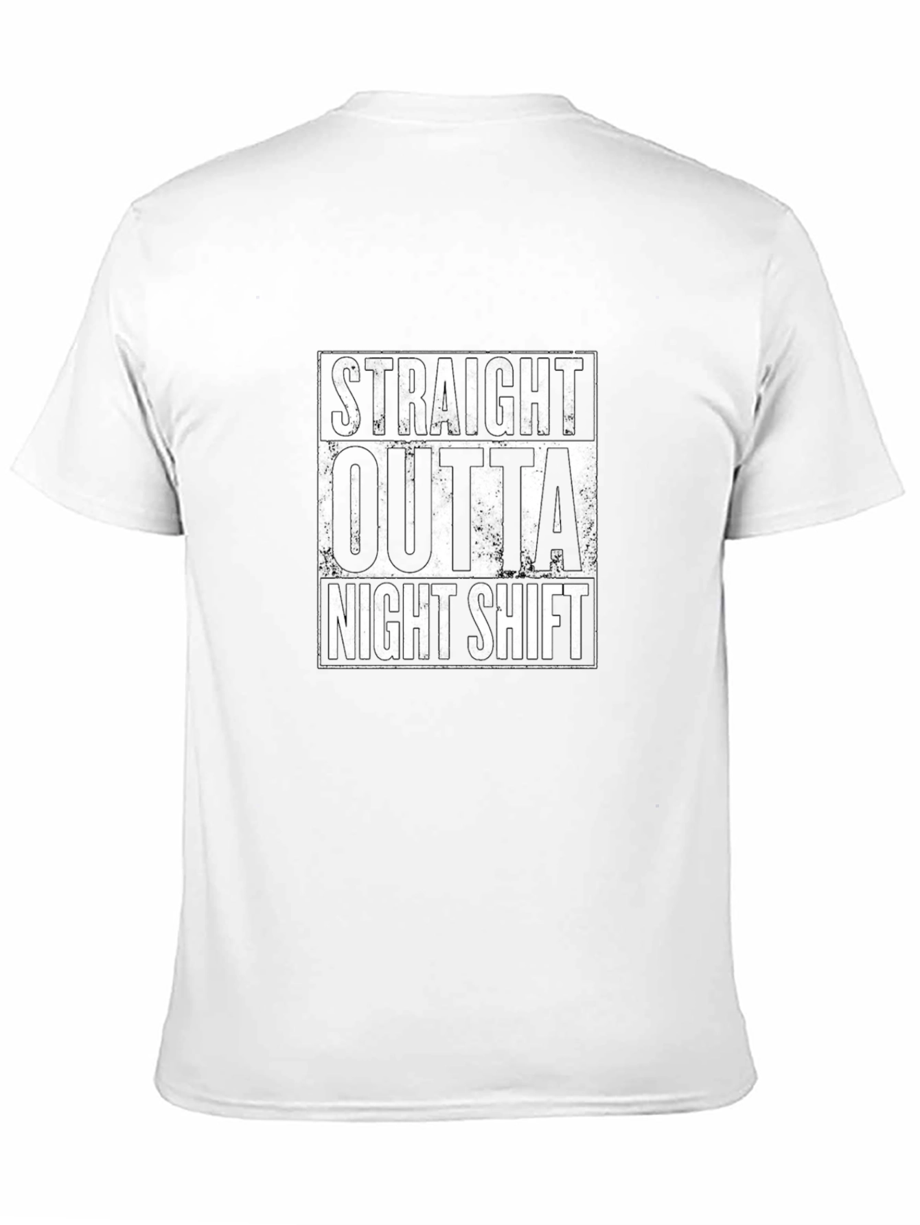 Black Straight Outta Night Shift Black T-Shirt view 11