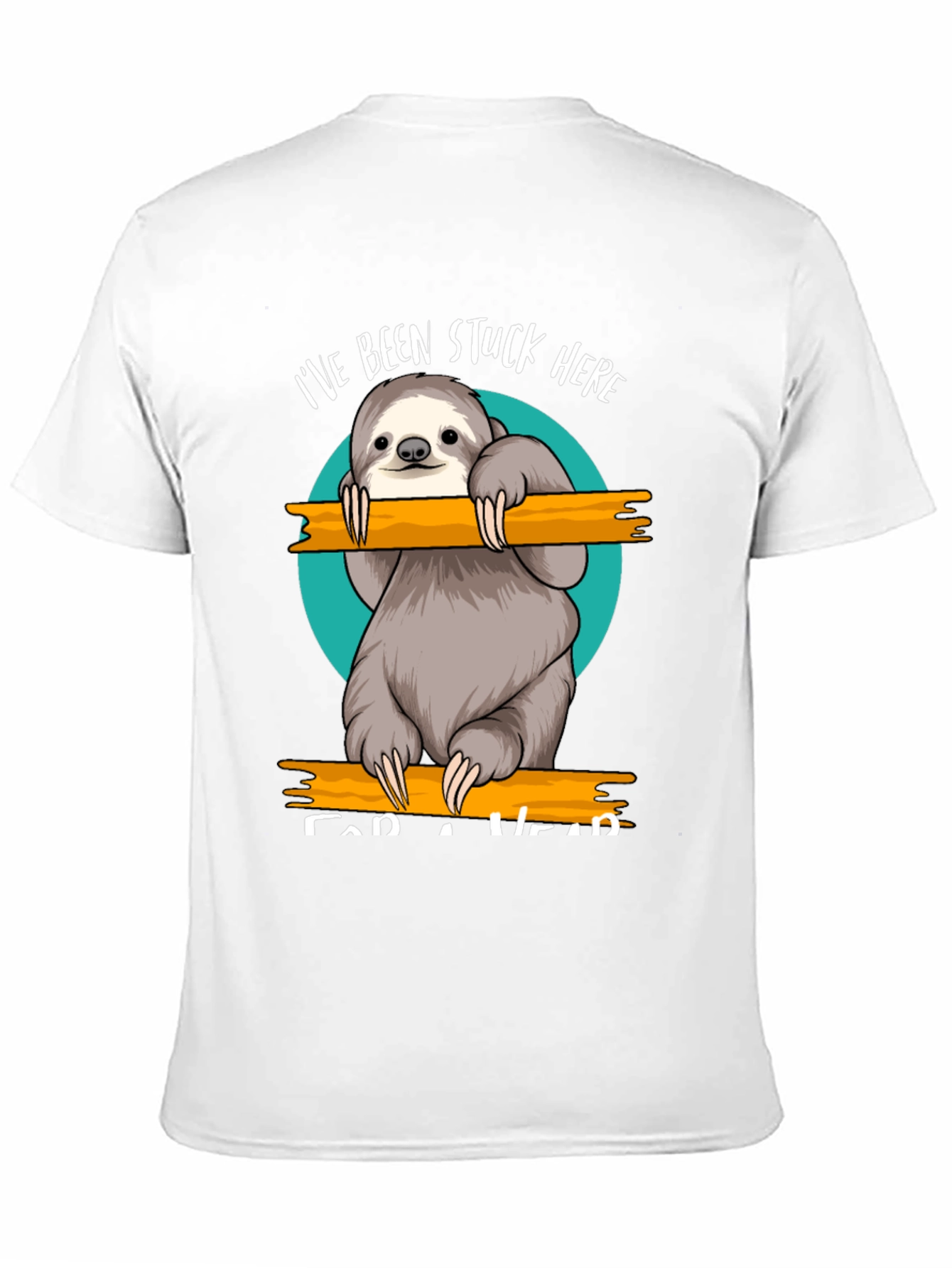 Black Stuck Here Sloth Graphic Tee - Relaxed Fit view 11