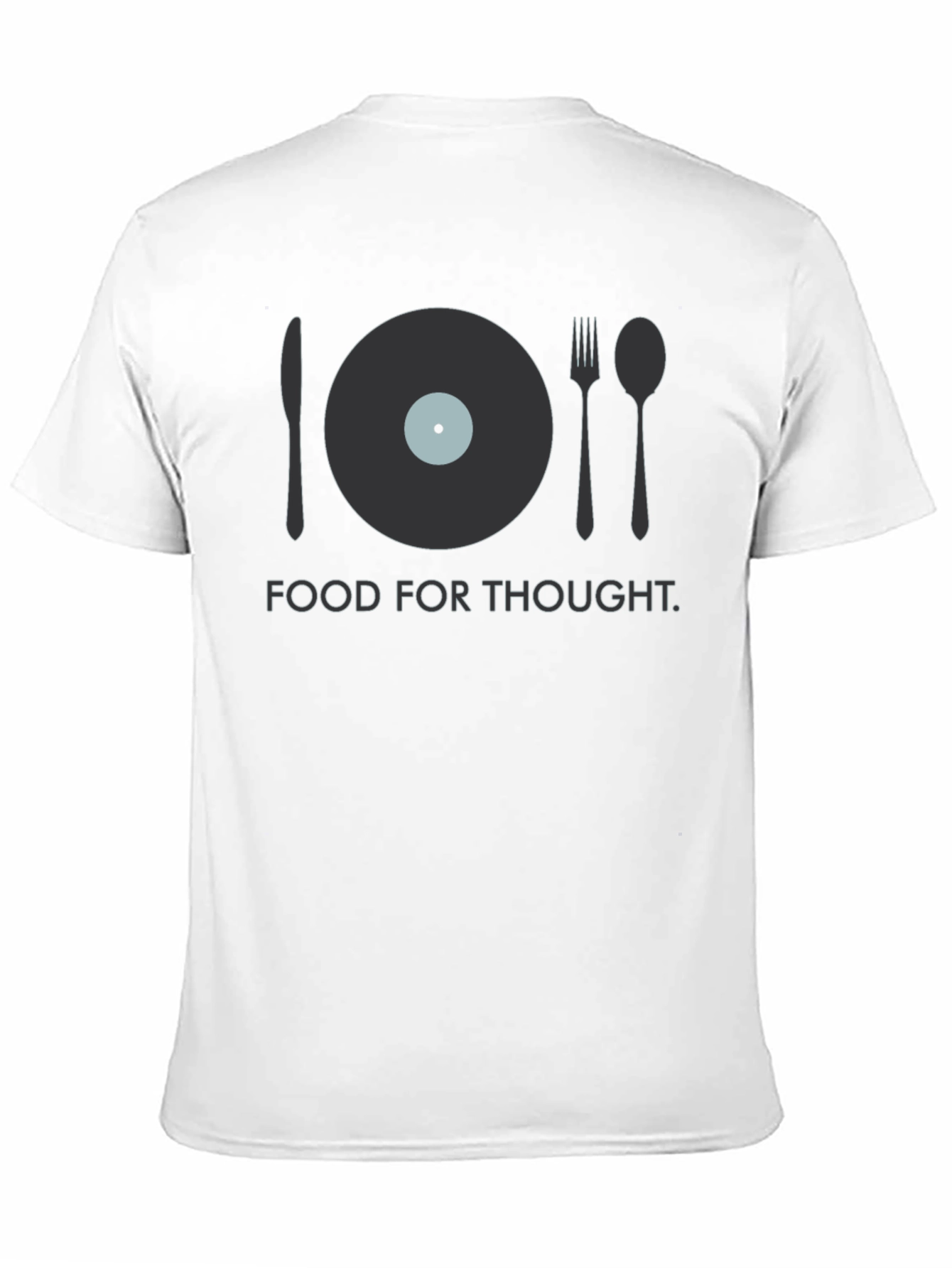 Black Food for Thought T-Shirt - Novelty Music Inspired Tee view 11