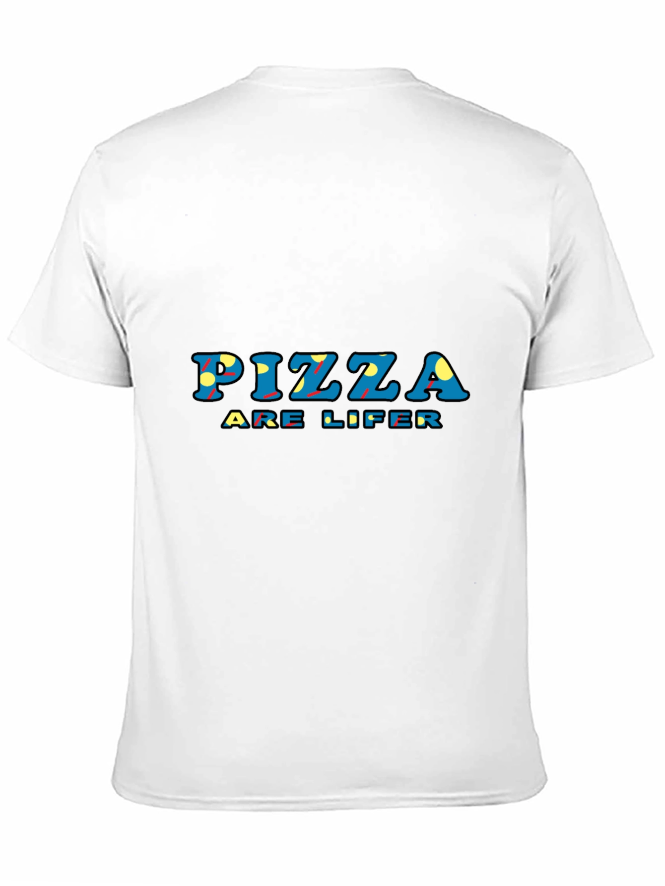 Black Pizza Are Lifer Graphic Tee - Black Unisex T-Shirt view 11