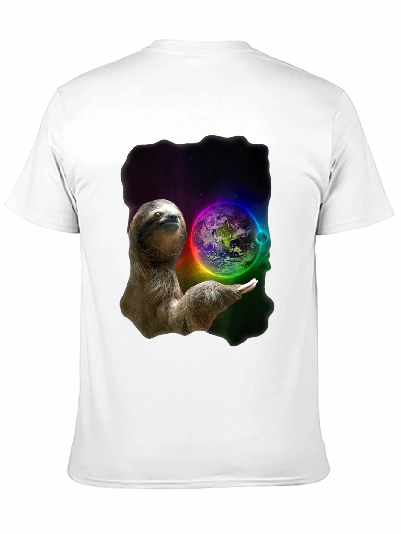 Black Cosmic Sloth T-Shirt -  Planet Protector Design view 11