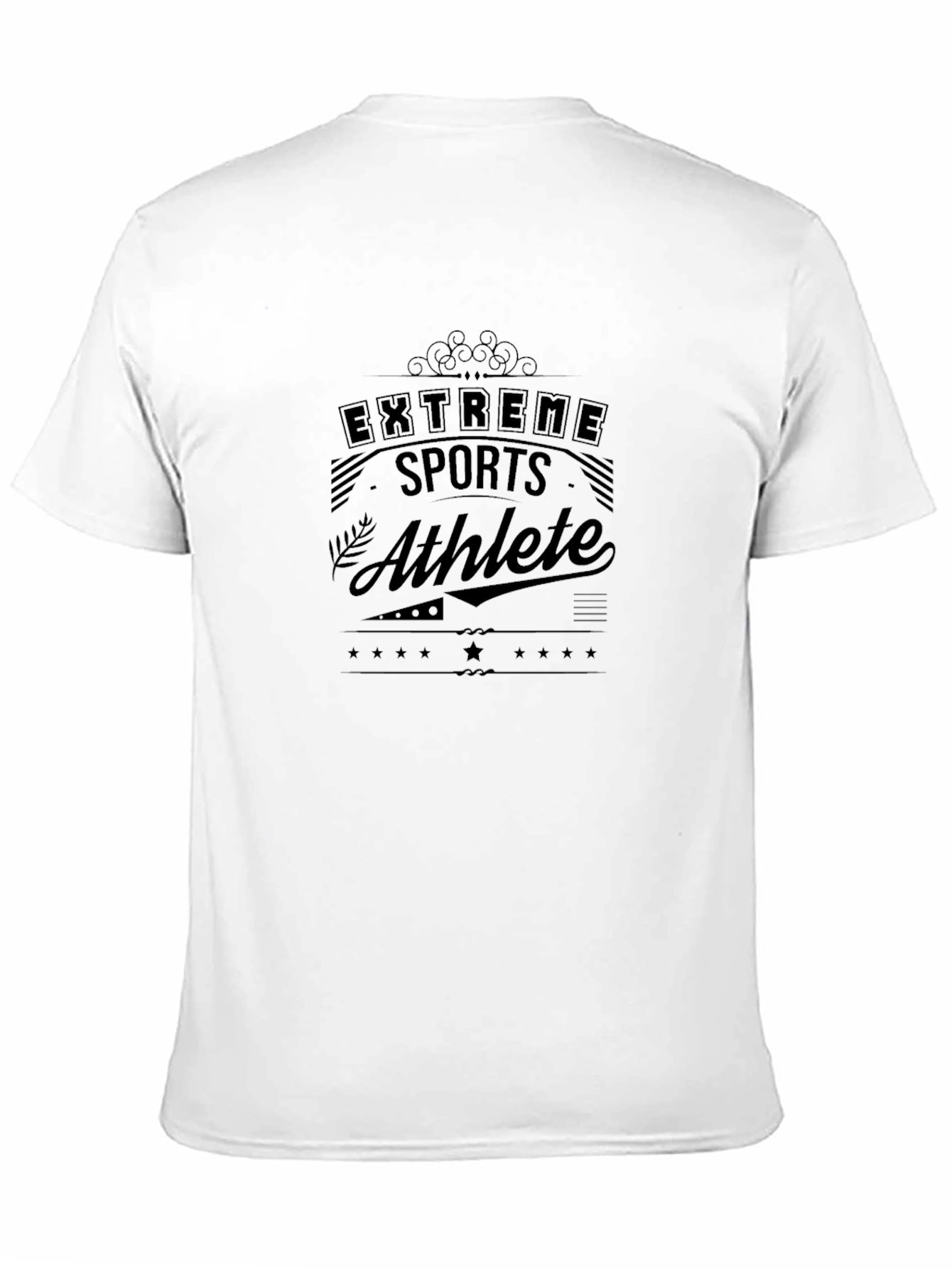 Black Extreme Sports Athlete Graphic Tee - Black Cotton T-Shirt view 11