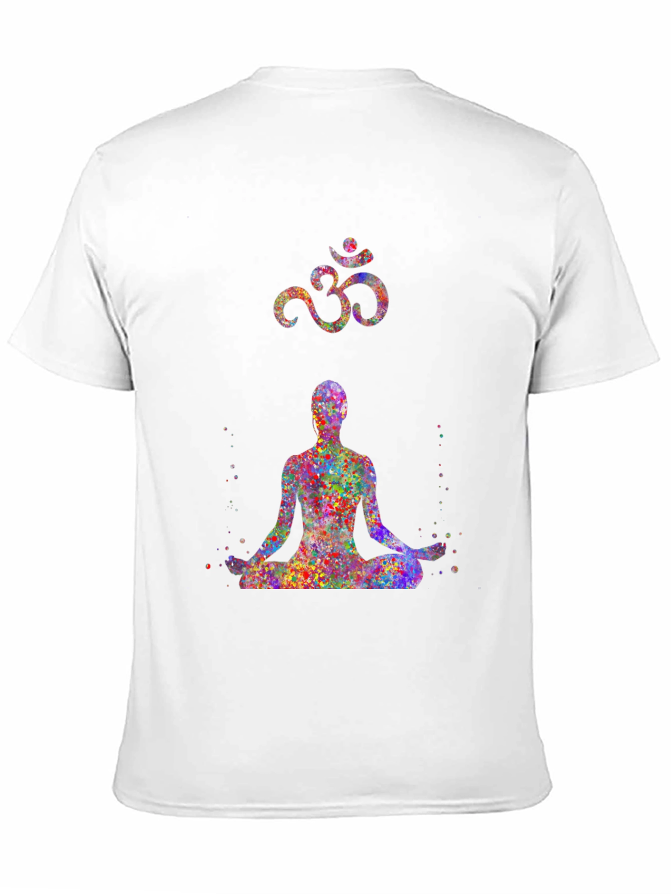 Black Yoga Om Symbol Graphic T-Shirt view 11