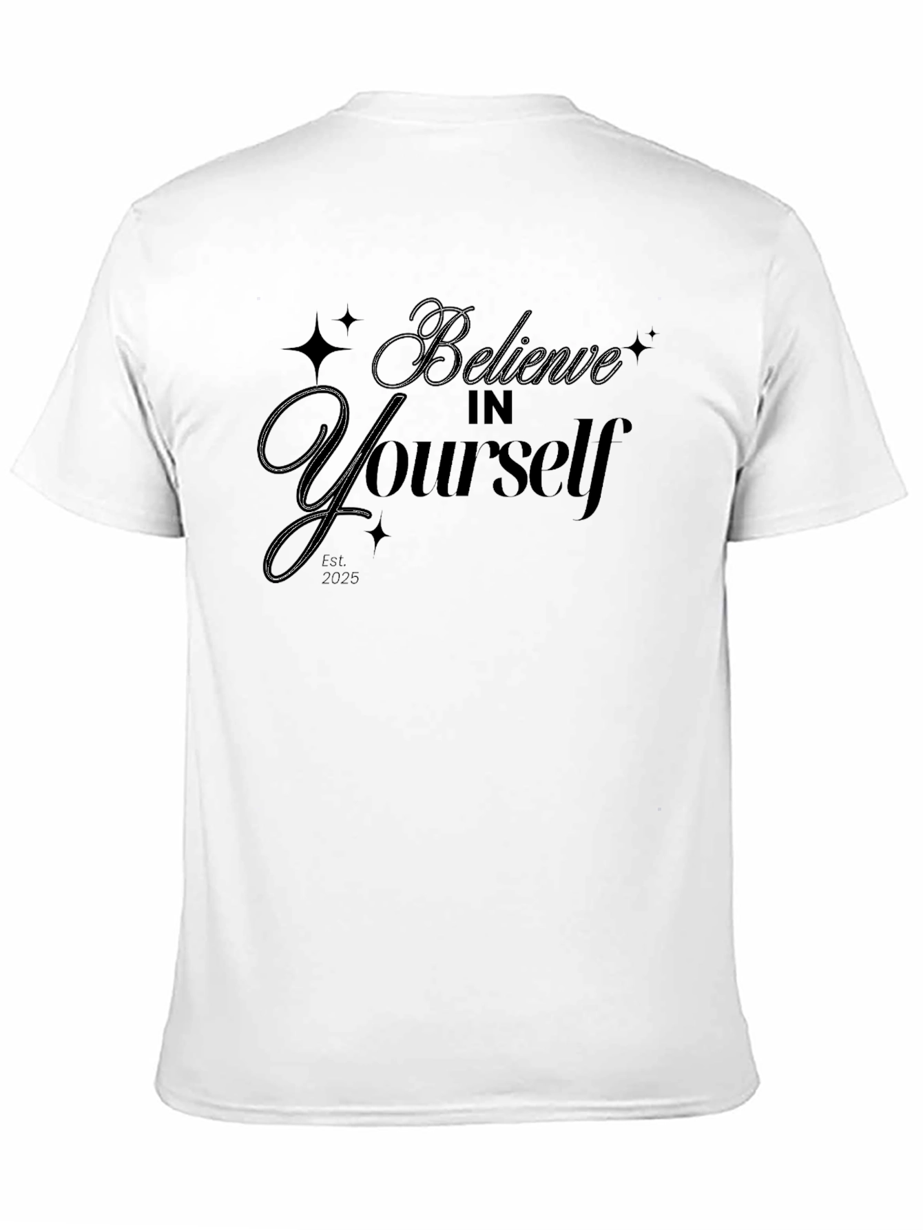 Black Believe In Yourself Black T-Shirt view 11