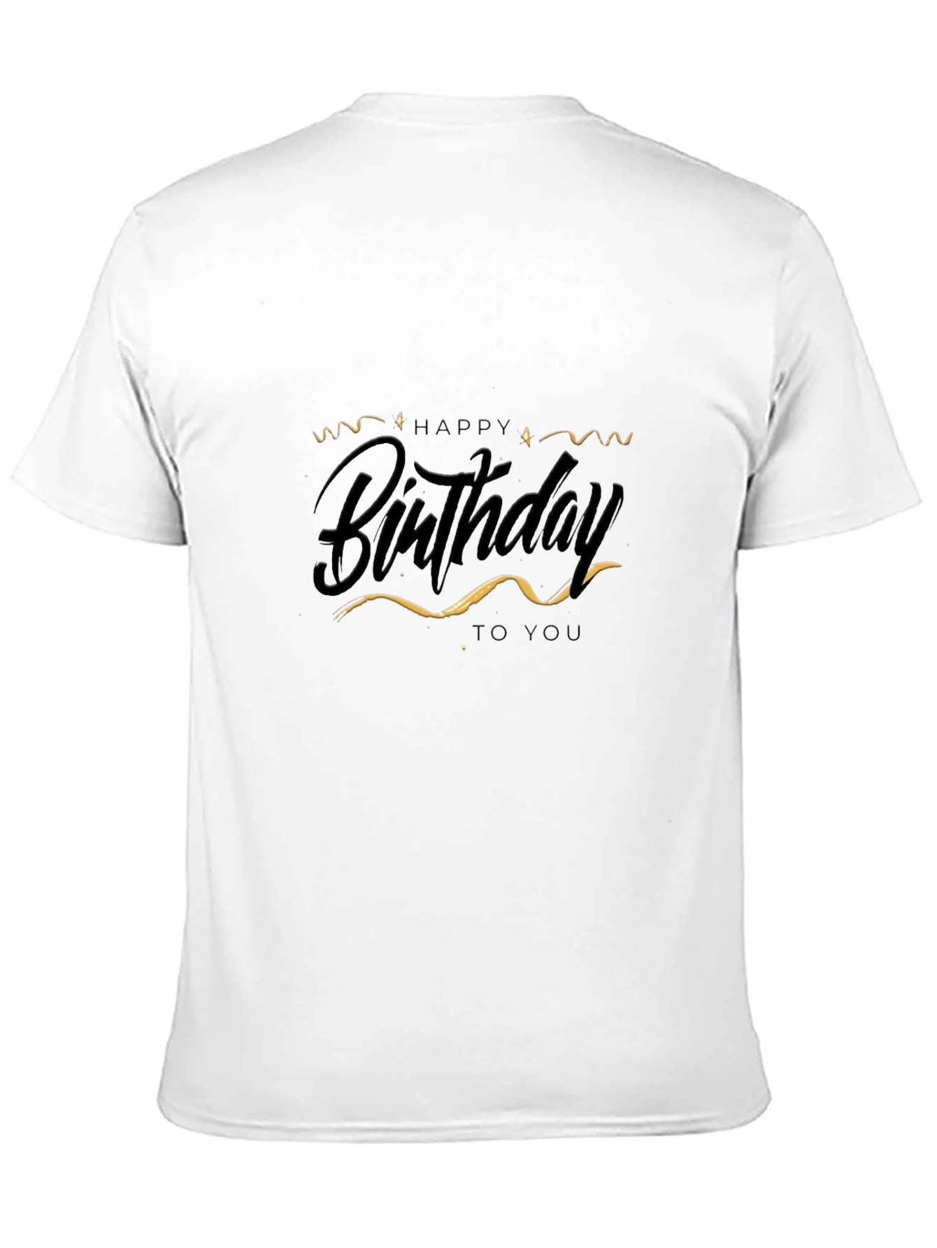 Black Happy Birthday Black Graphic Tee for Men view 11