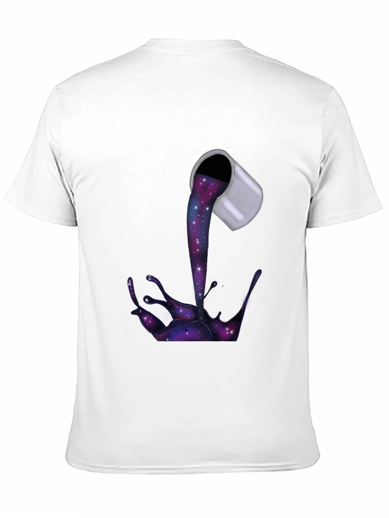 Black Galaxy Paint Pour Men's T-Shirt view 11