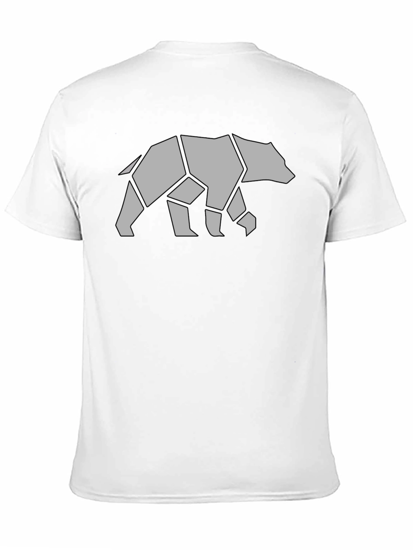 Black Geometric Bear Graphic Tee - Black Casual Shirt view 11