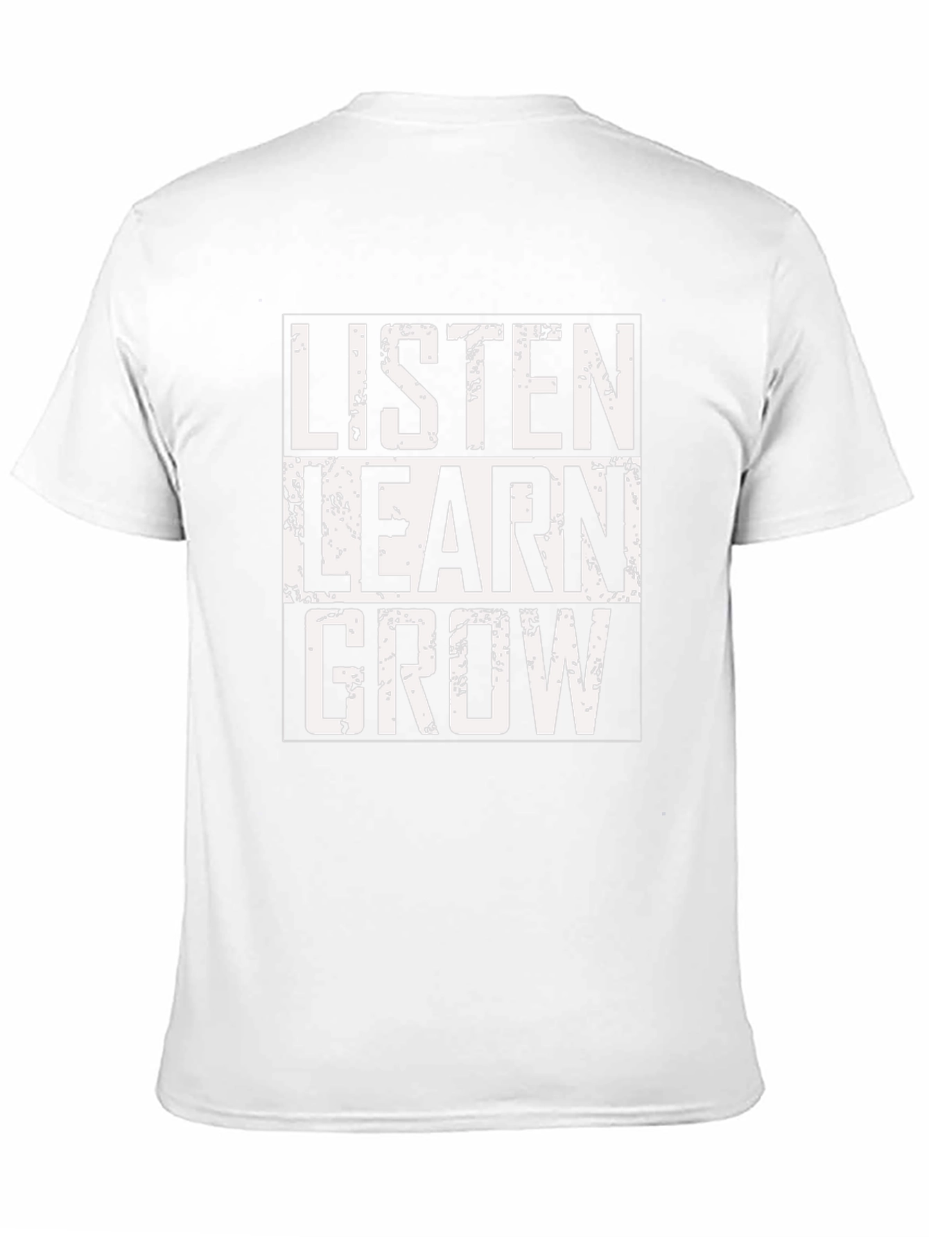 Black Listen Learn Grow T-Shirt - Motivational Graphic Tee view 11