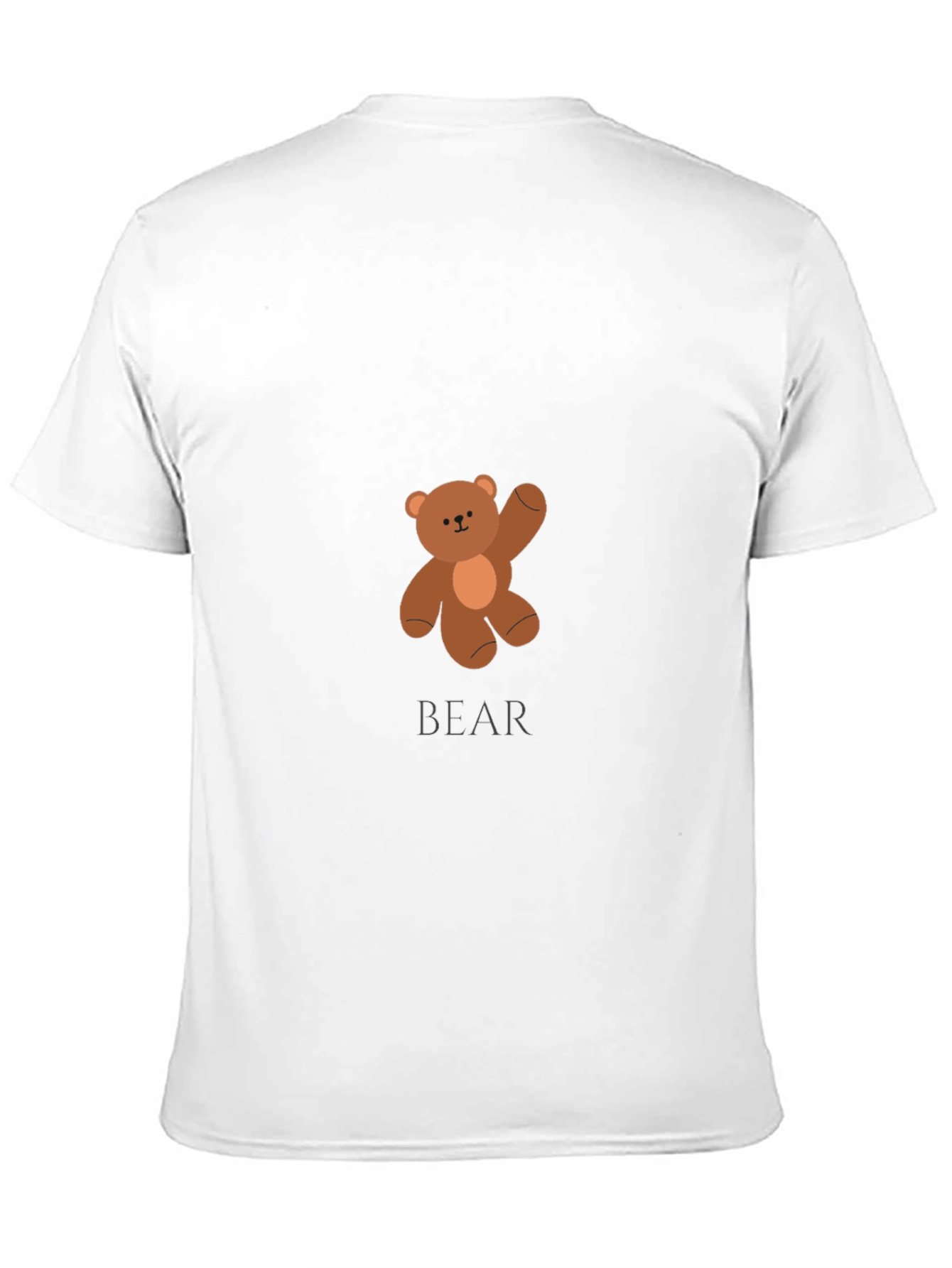 Black Men's Black Teddy Bear Graphic T-Shirt view 11
