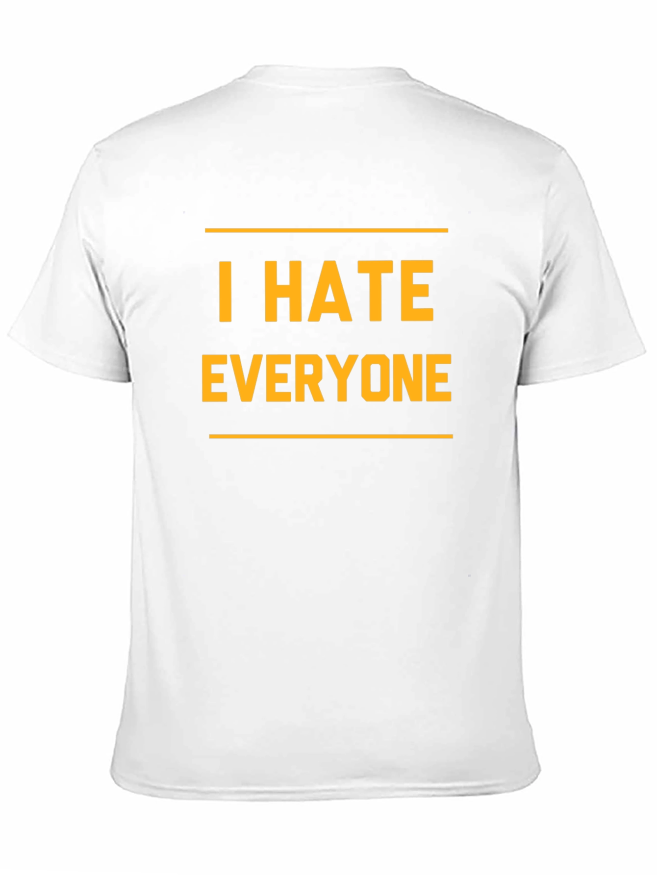 Black I Hate Everyone Graphic T-Shirt - Black Novelty Tee view 11