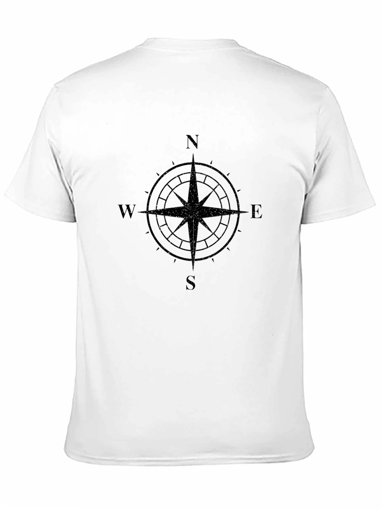 Black Compass Rose Graphic Tee - Black Cotton T-Shirt view 11