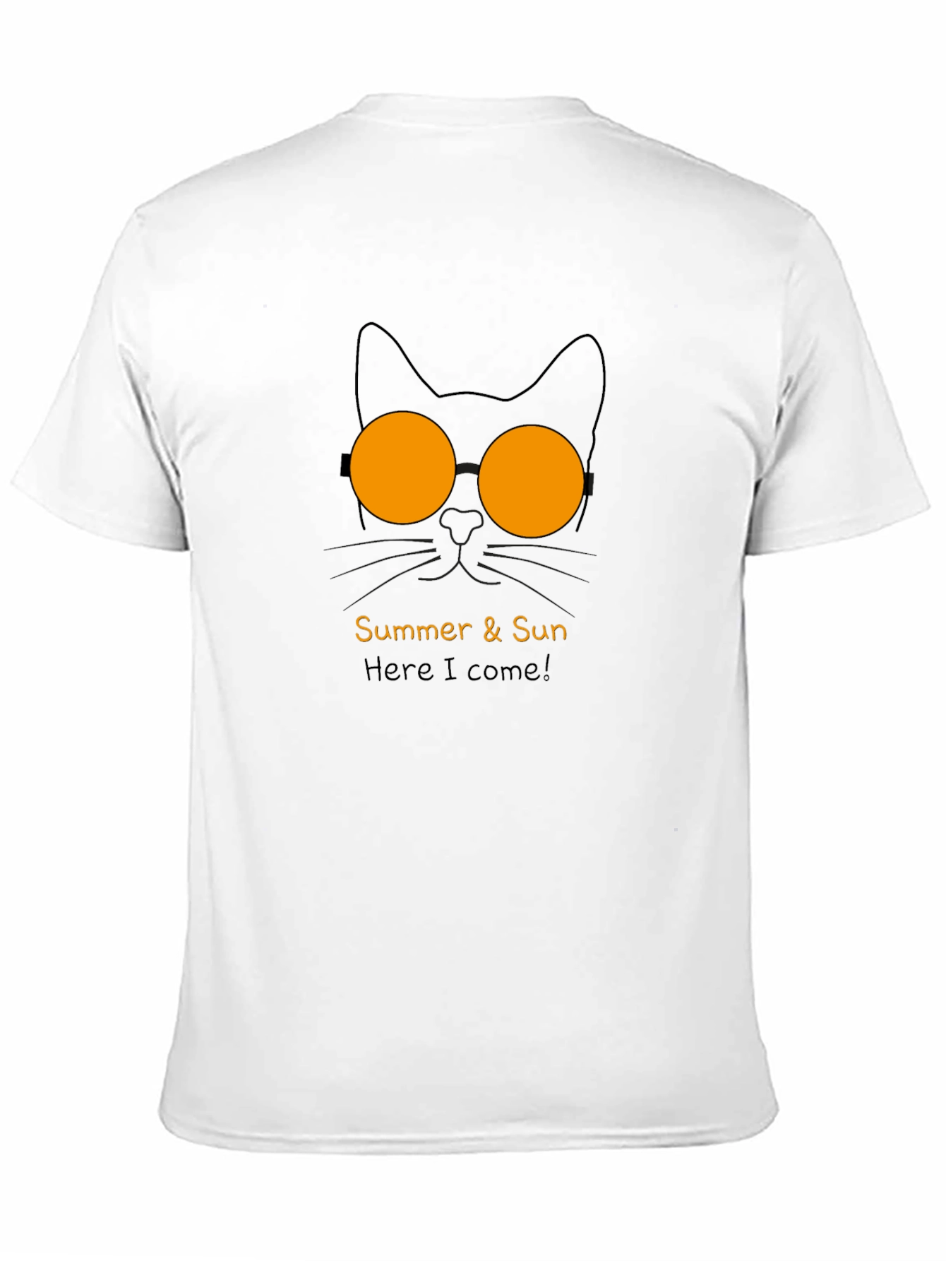 Black Summer Cat T-Shirt - Cool Shades & Sunny Vibes view 11