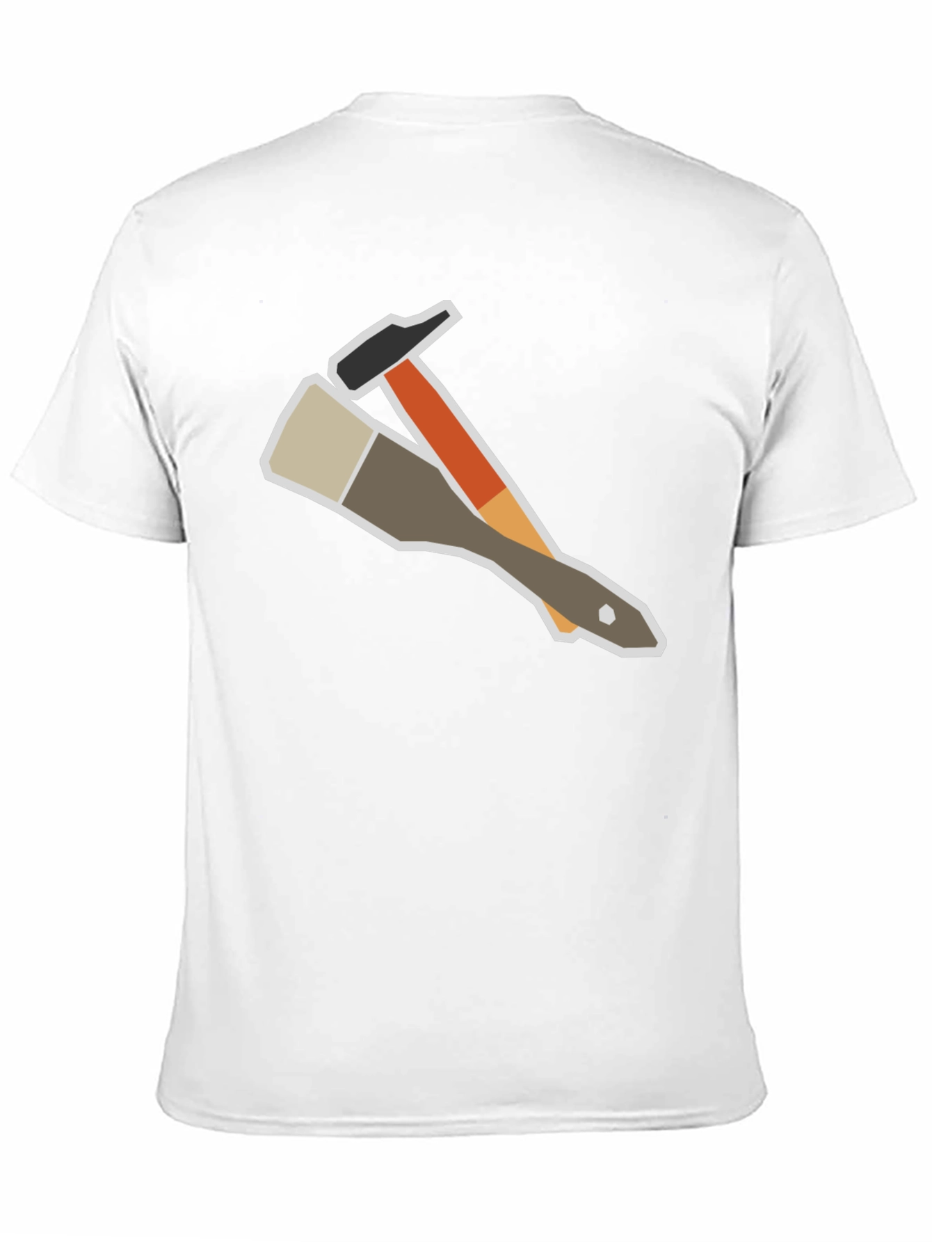Black Painter's Tee: Hammer & Brush Graphic T-Shirt view 11