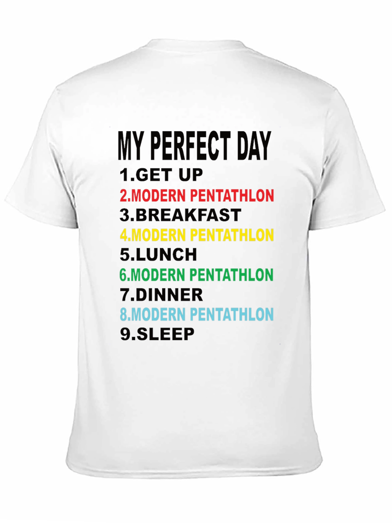 Black Modern Pentathlon Perfect Day T-Shirt view 11