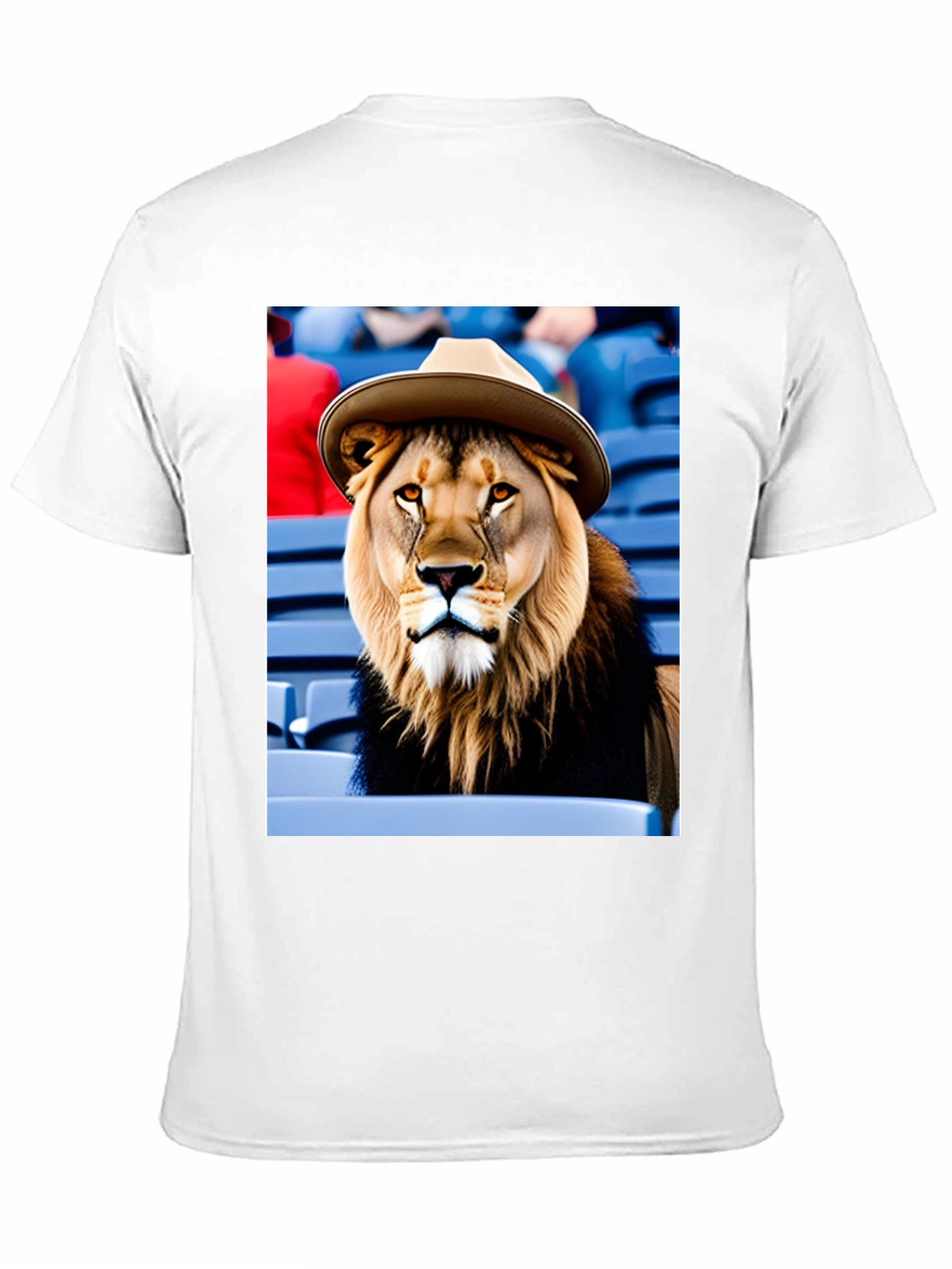 Black Lion in Hat Graphic Tee - Black Cotton Shirt view 11