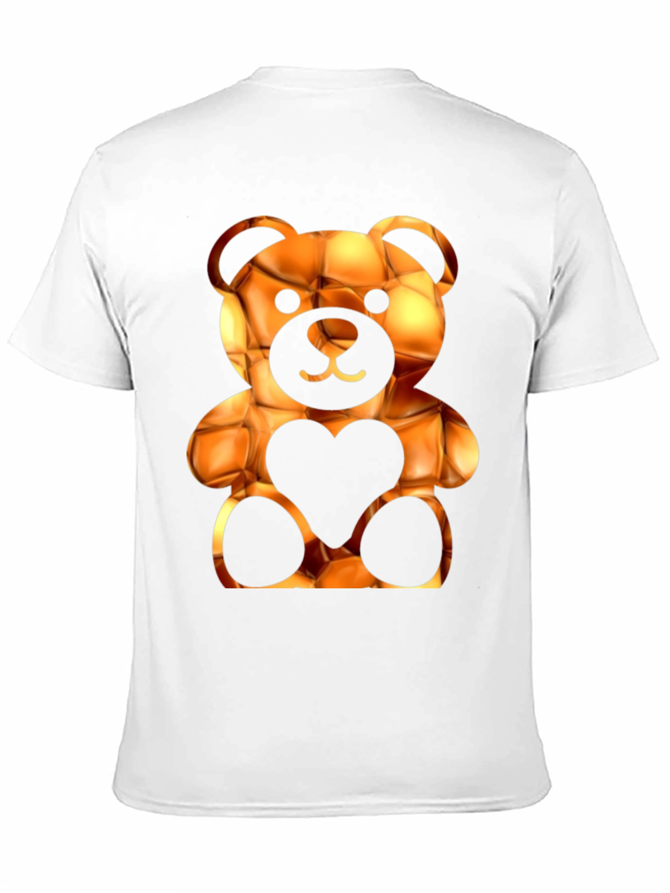 Black Trendy Black Bear Heart Graphic Tee view 11