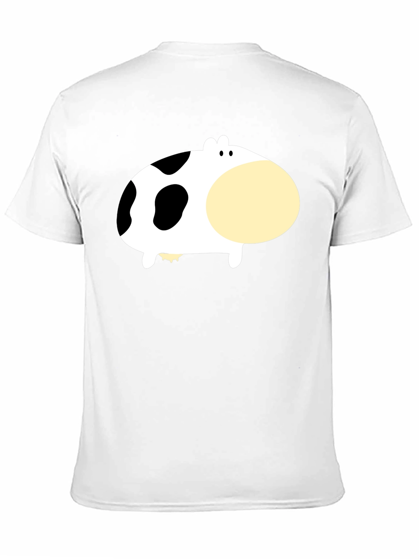 Black Cute Cartoon Cow Graphic Tee - Black view 11