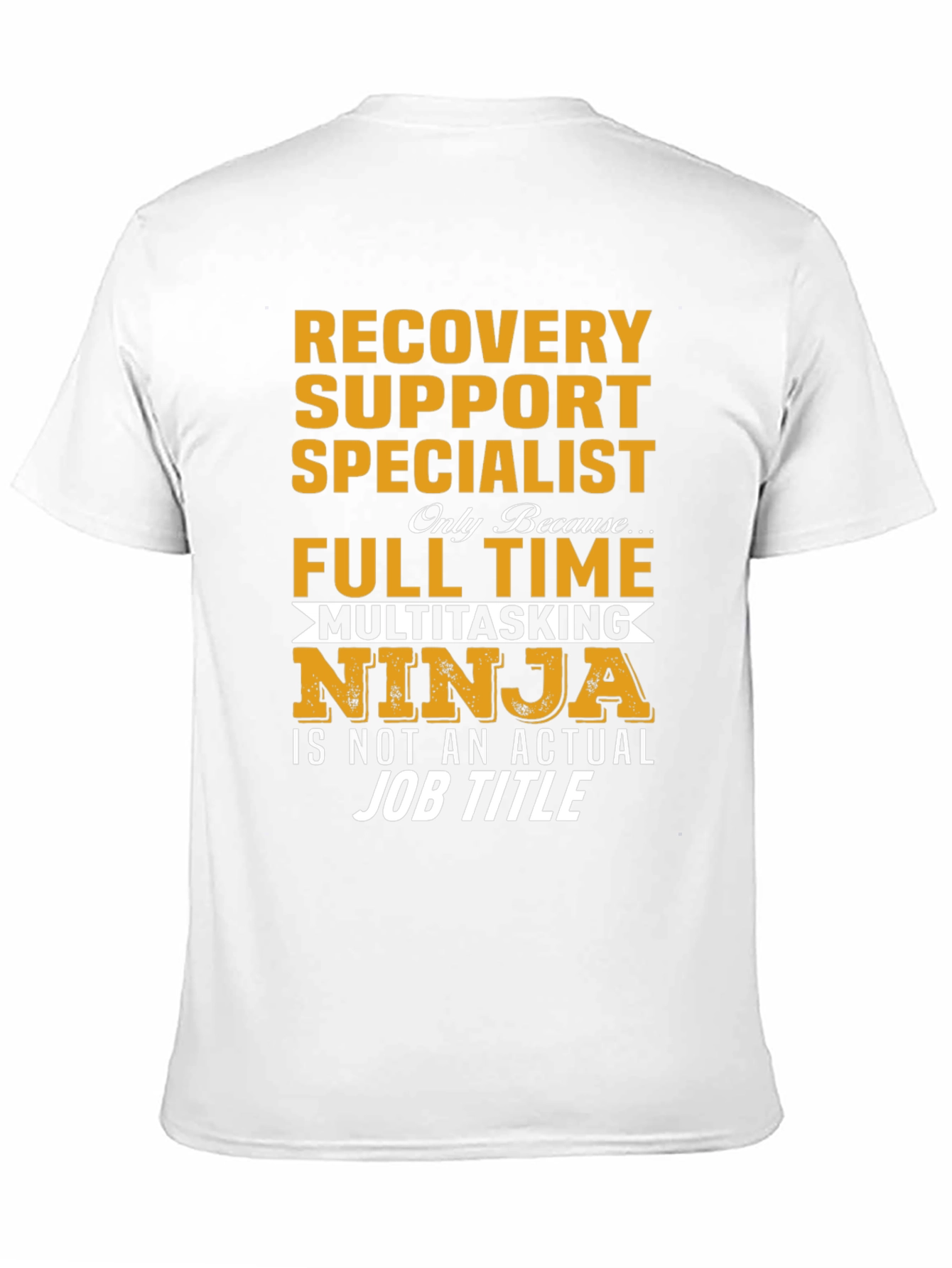 Black Recovery Support Specialist Ninja T-Shirt view 11