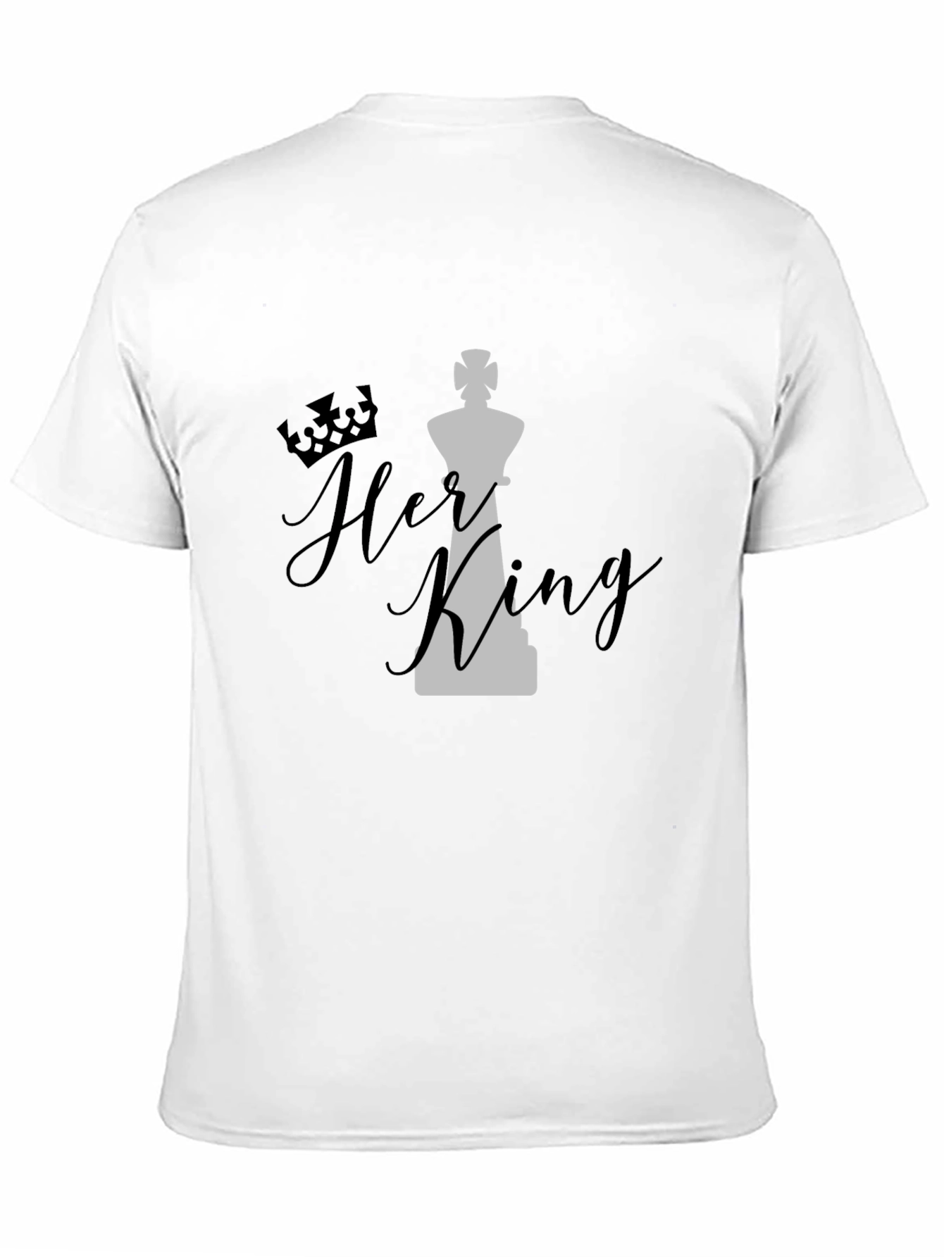 Black Her King Graphic T-Shirt - Black Cotton Blend Casual Tee view 11