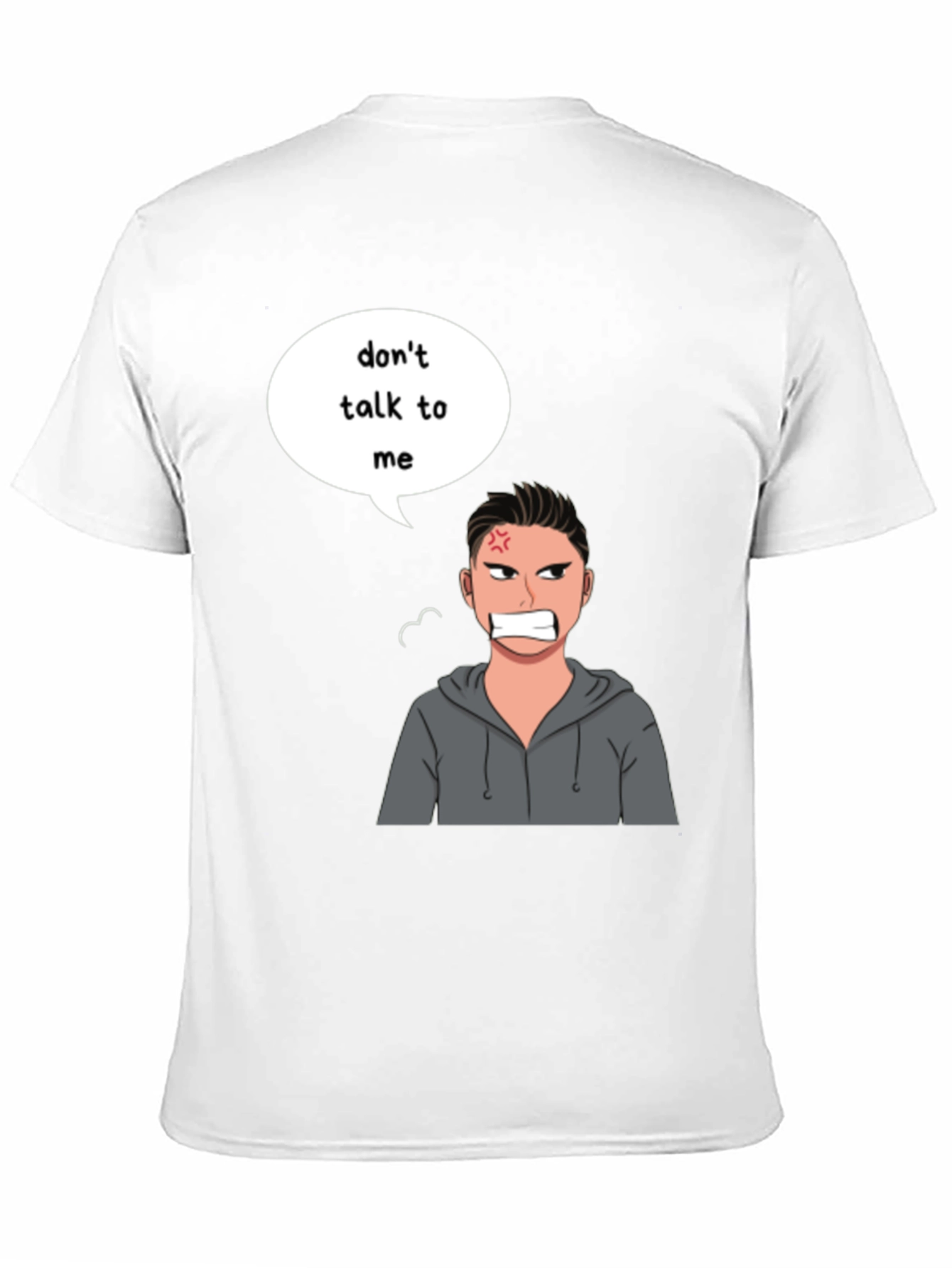 Black Don't Talk To Me Angry Cartoon T-Shirt view 11