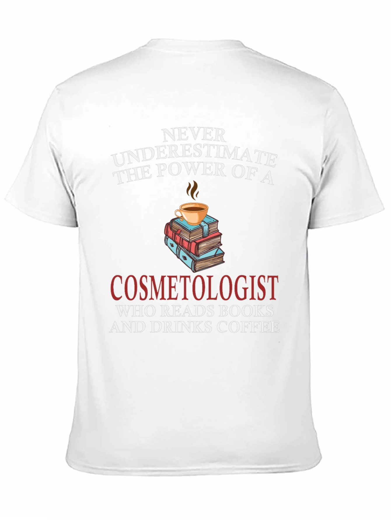 Black Cosmetologist Coffee & Books T-Shirt view 11