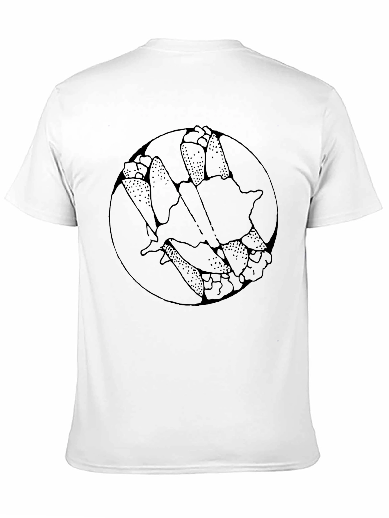 Black Cannoli Circle Graphic Tee - Unisex Black T-Shirt view 11