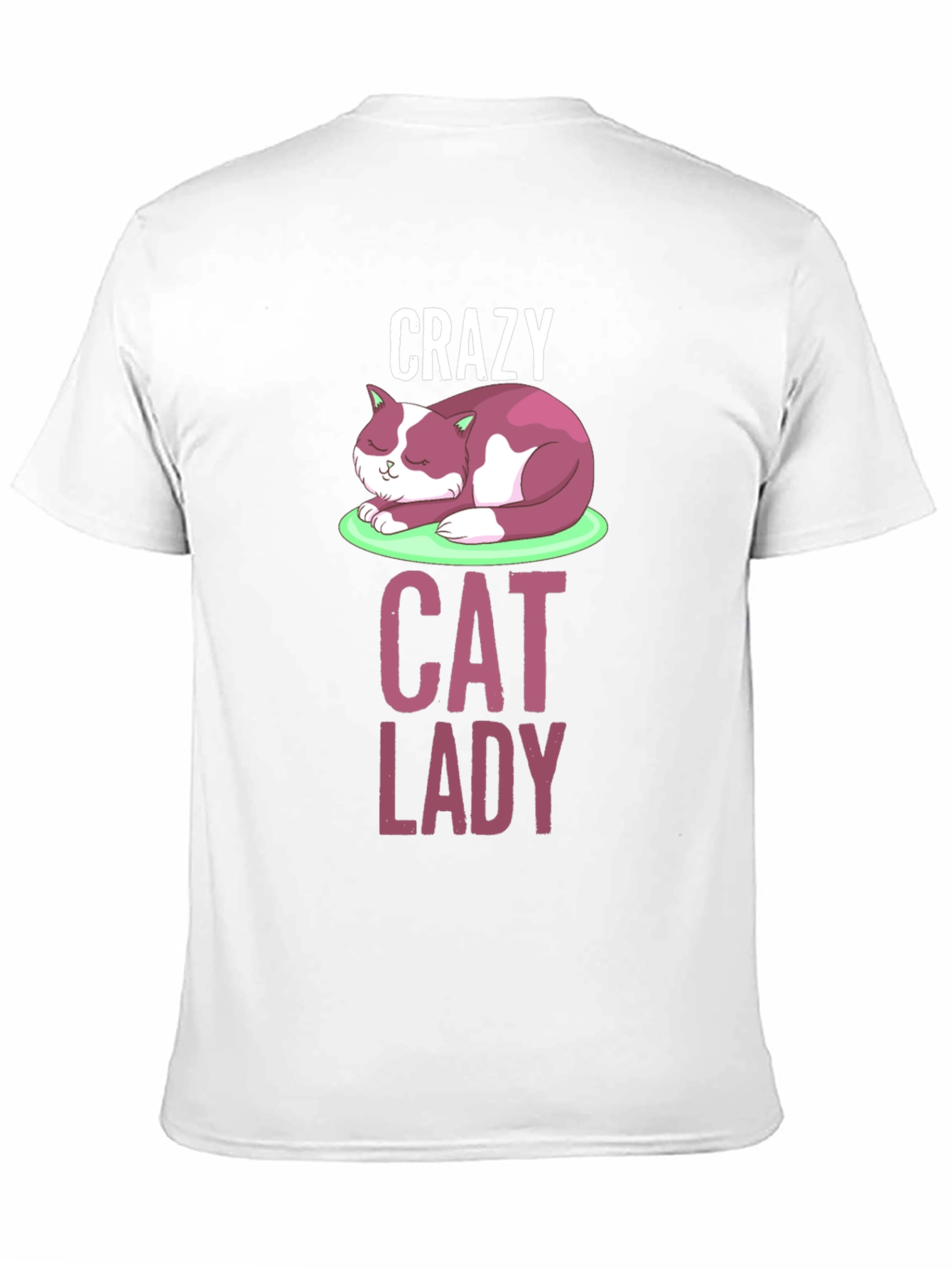 Black Crazy Cat Lady T-Shirt - Fun Graphic Tee view 11