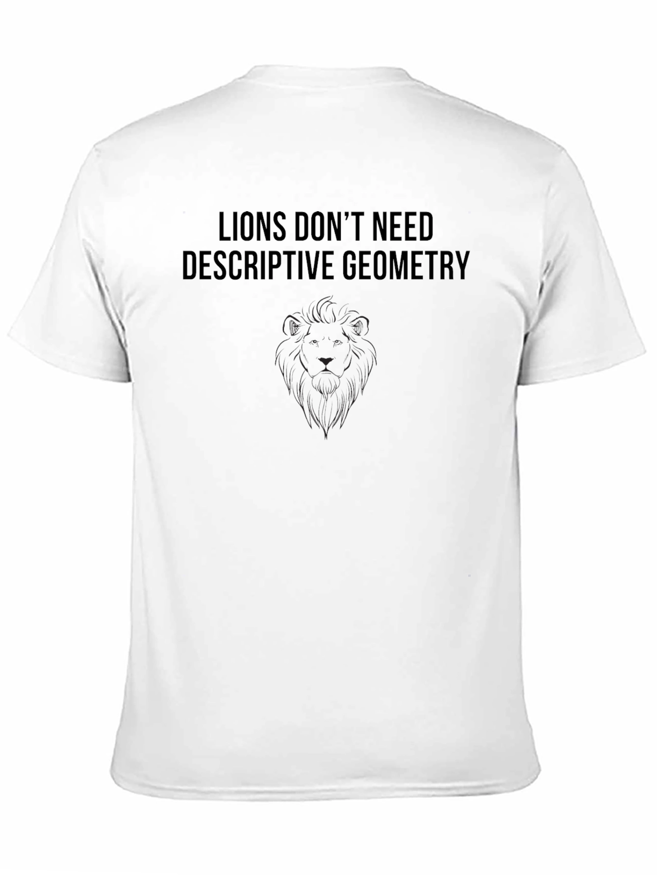 Black Lions Descriptive Geometry Graphic T-Shirt view 11