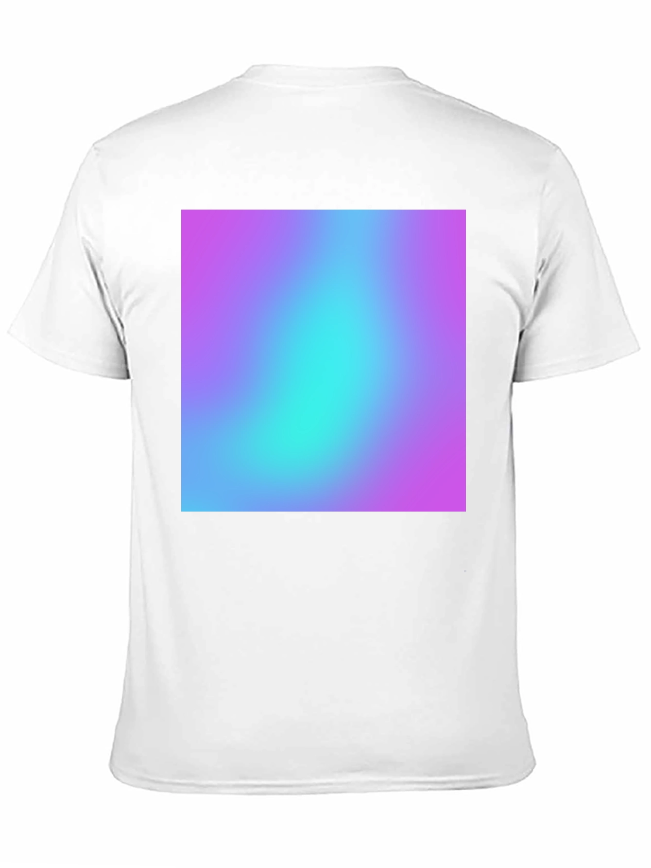 Black Men's Black T-Shirt with Vibrant Gradient Design view 11