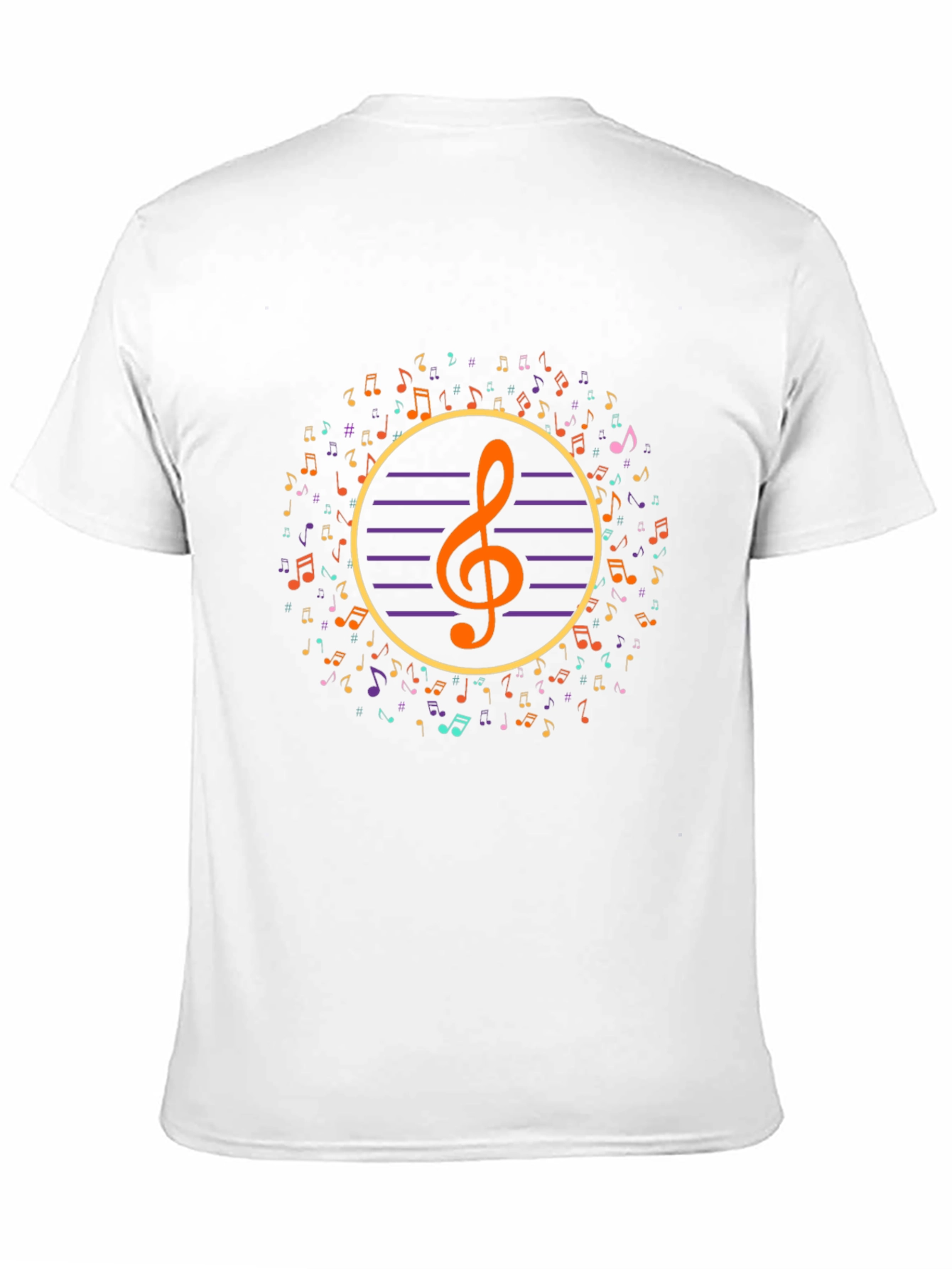 Black Musical Notes Graphic T-Shirt view 11
