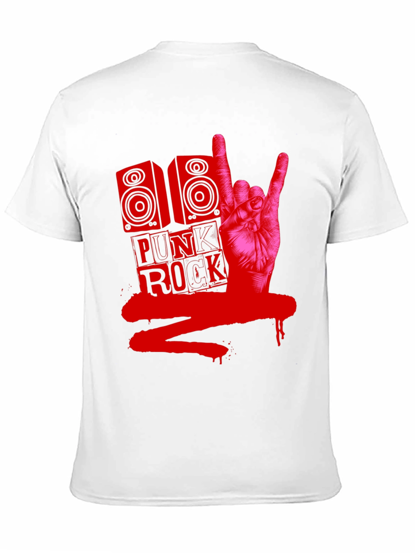 Black Punk Rock Graphic Tee view 11