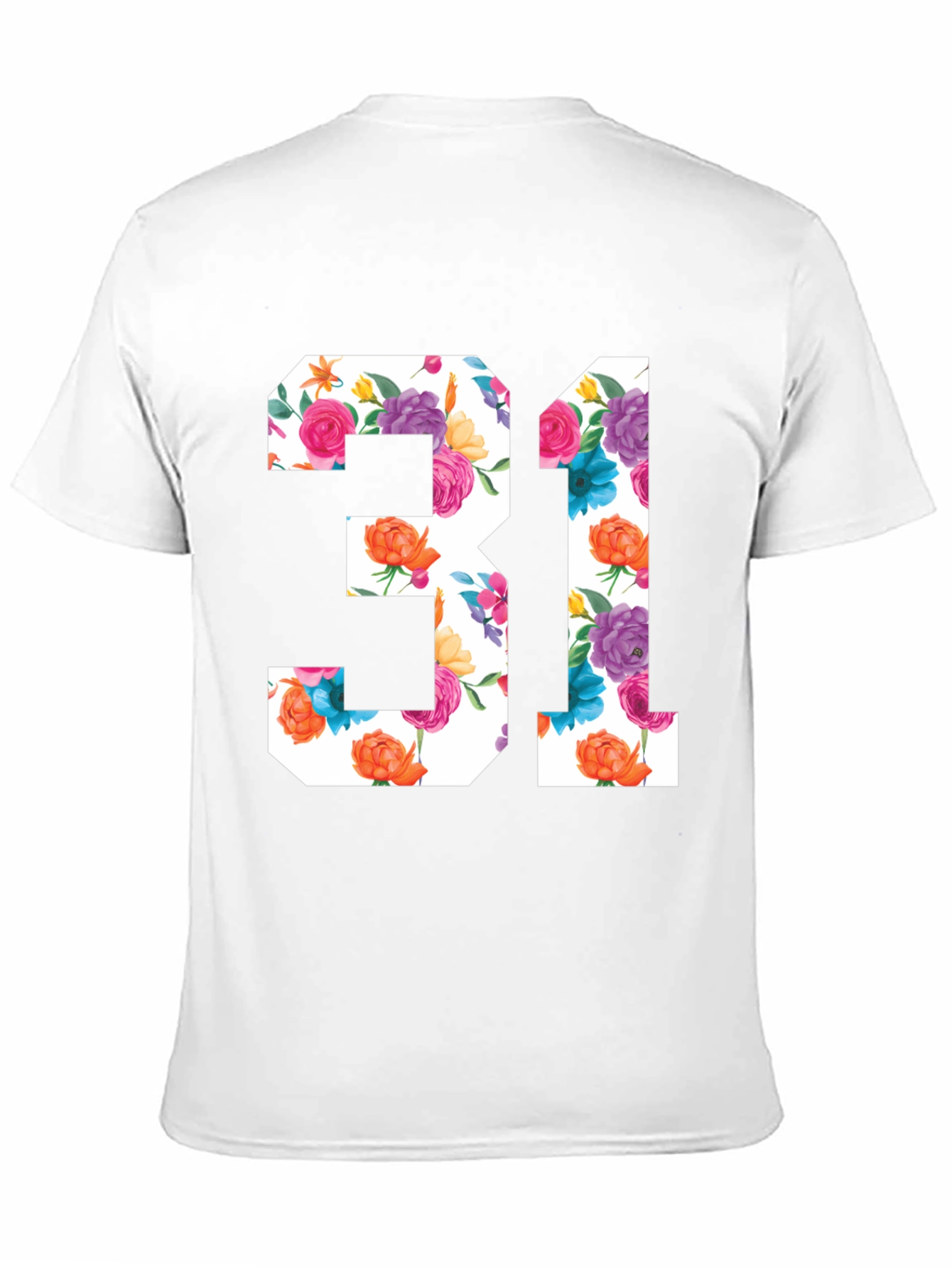 Black Floral Number 31 Graphic T-Shirt view 11