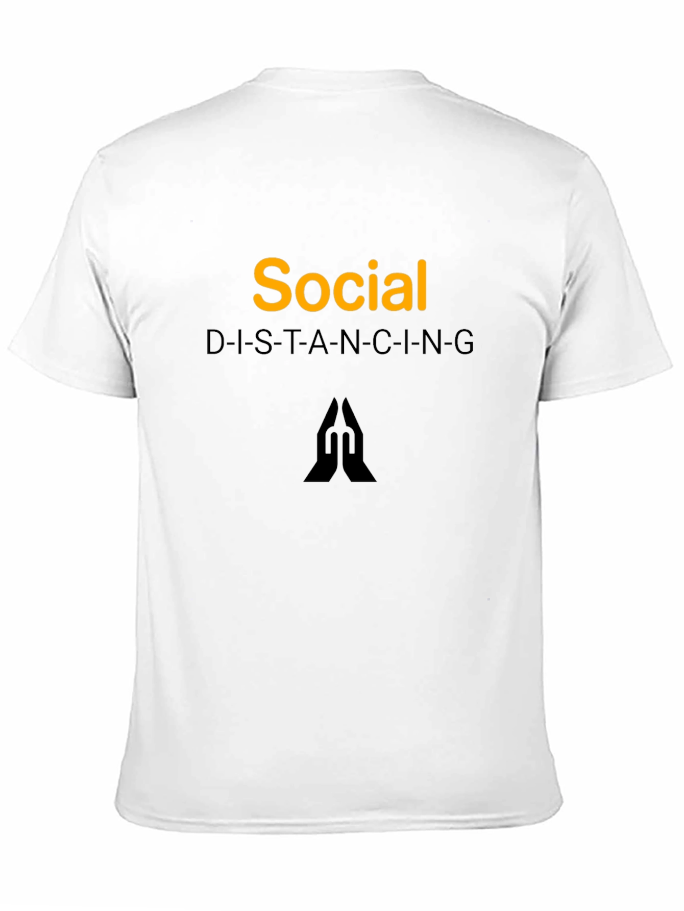 Black Social Distancing Graphic Tee - Black Crew Neck view 11